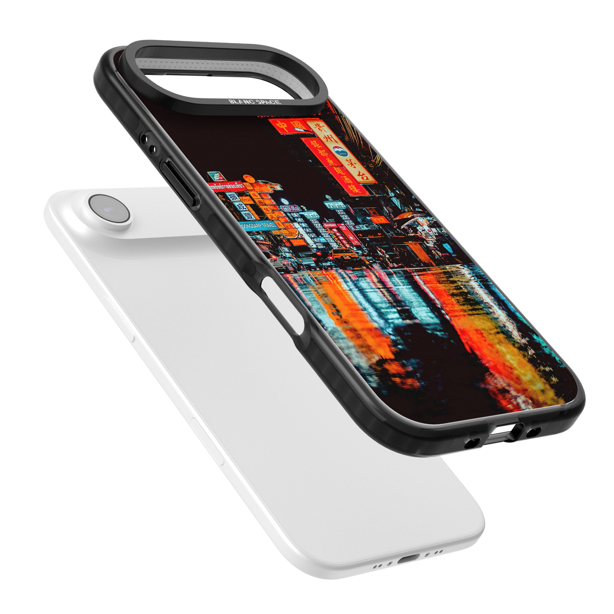 Neon City iPhone 17 Air Impact Pro Black Phone Case Colours