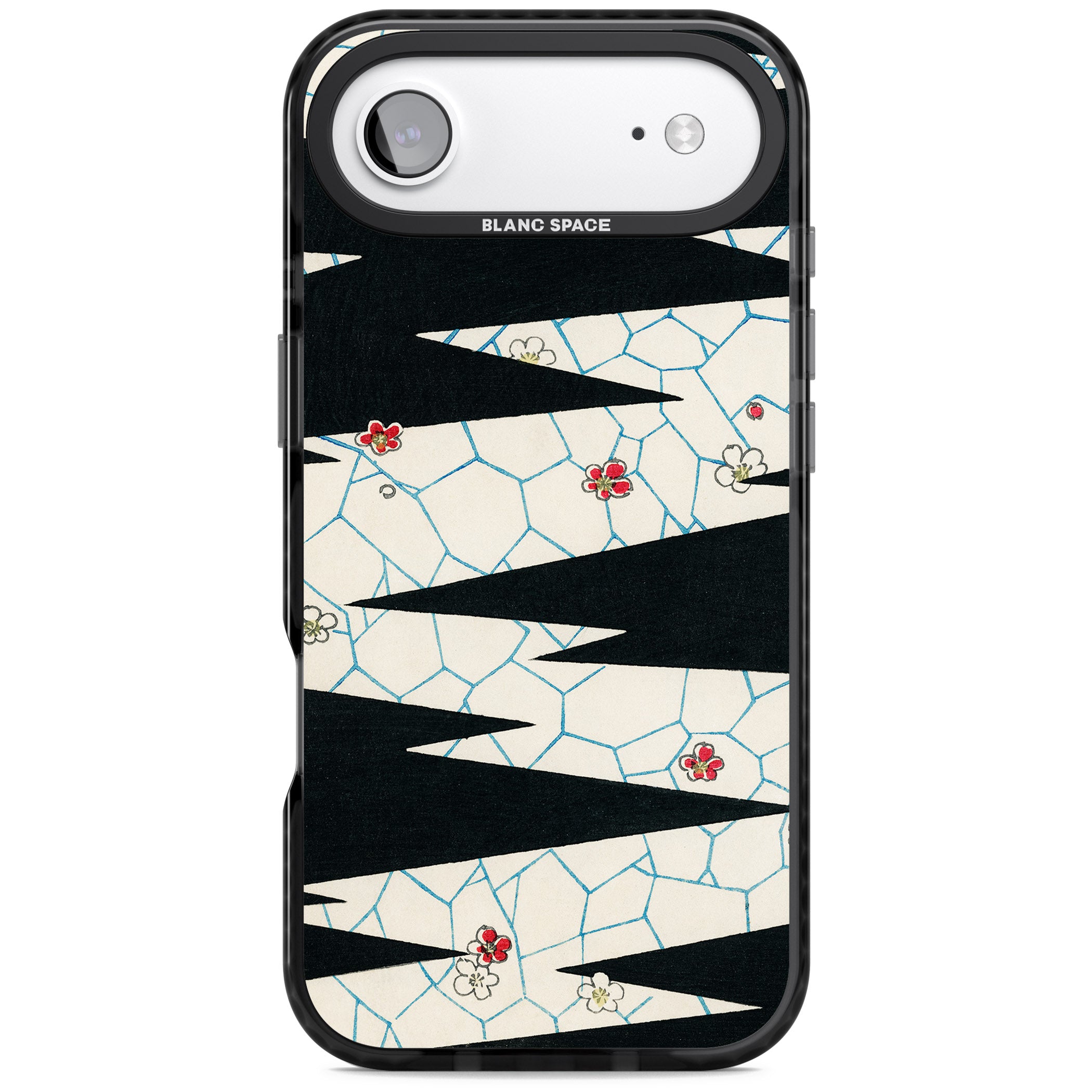 Japanese Flowers By Bijutsu Sekai iPhone 17 Air Impact Pro Black Phone Case
