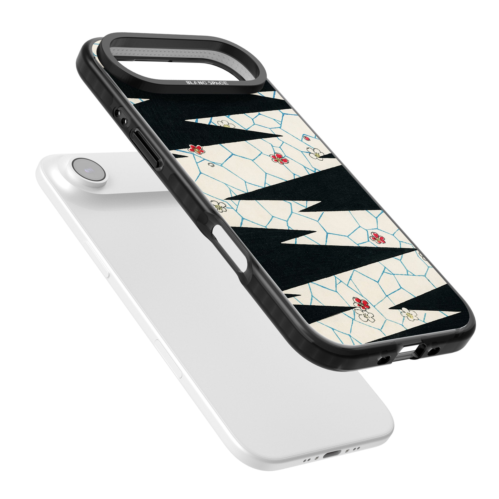 Japanese Flowers By Bijutsu Sekai iPhone 17 Air Impact Pro Black Phone Case Colours