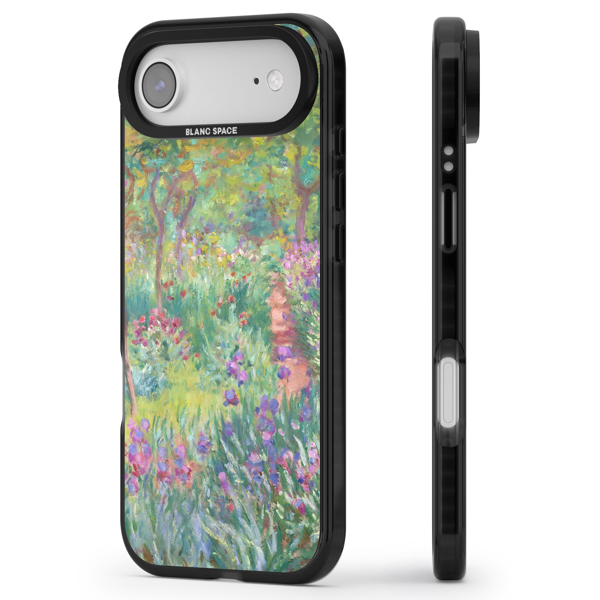 Garden in Giverny iPhone 17 Air Impact Pro Black Phone Case Side Profile