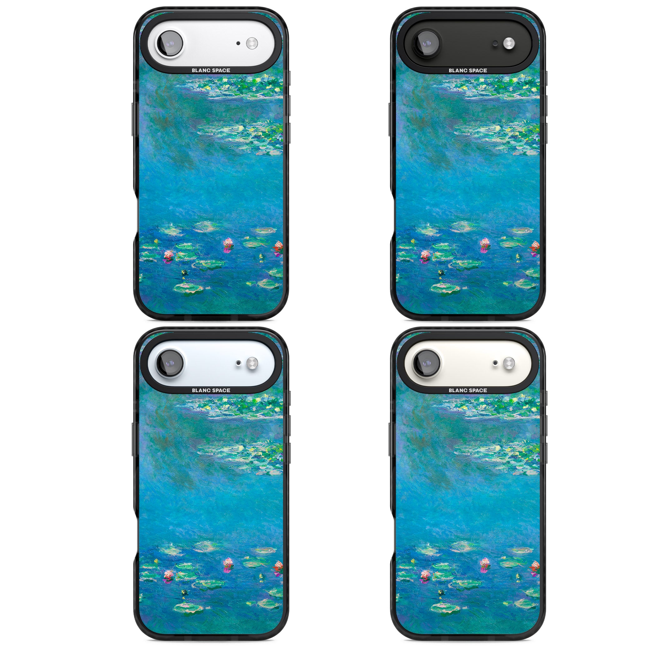 Water Lilies iPhone 17 Air Impact Pro Black Phone Case APT Impact Protection