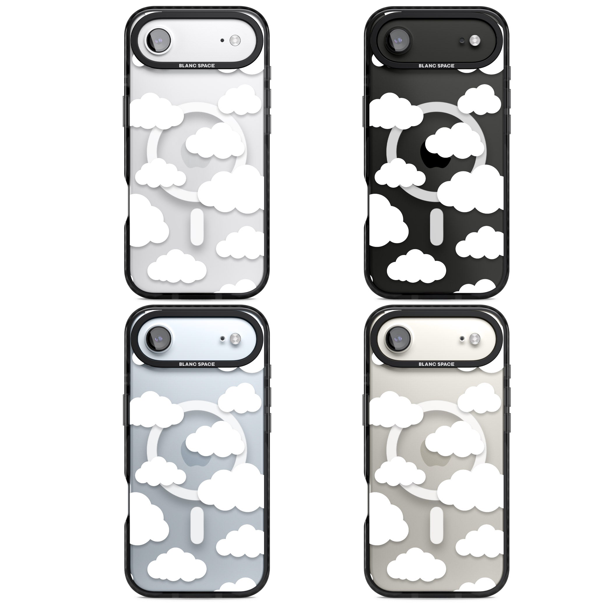Cloud Pattern iPhone 17 Air Impact Pro Black Phone Case APT Impact Protection