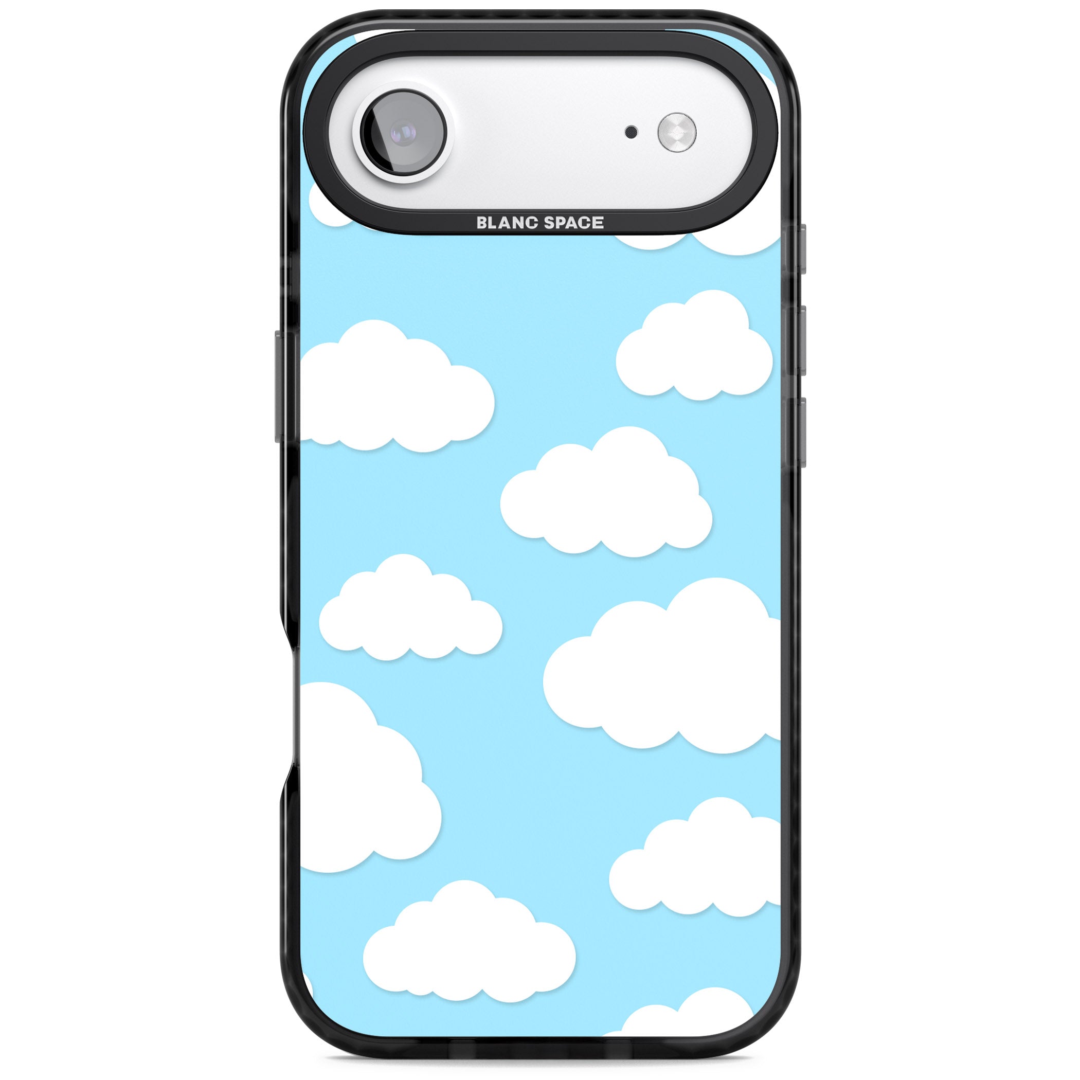 Blue Sky & Clouds Pattern iPhone 17 Air Impact Pro Black Phone Case