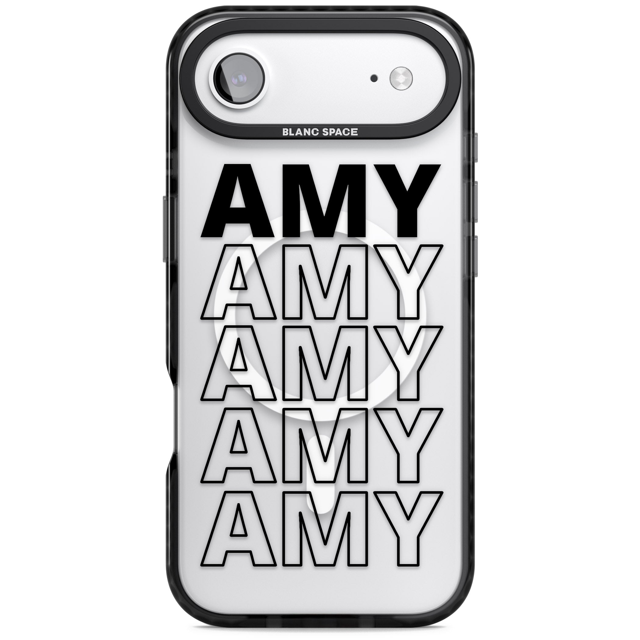 Personalised Bold Continous Name iPhone 17 Air Impact Pro Black Phone Case
