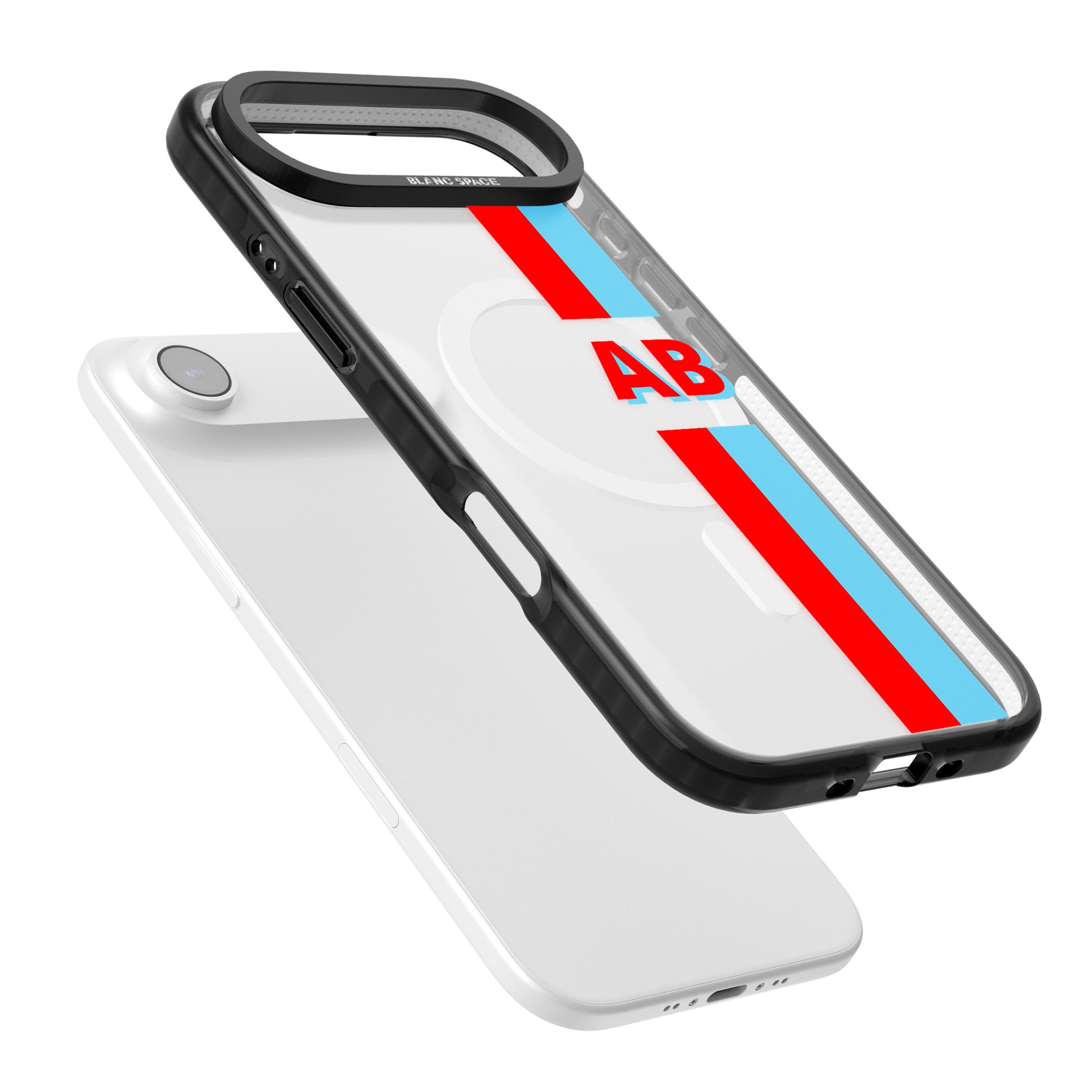 Personalised Bold Striped iPhone 17 Air Impact Pro Black Phone Case Colours