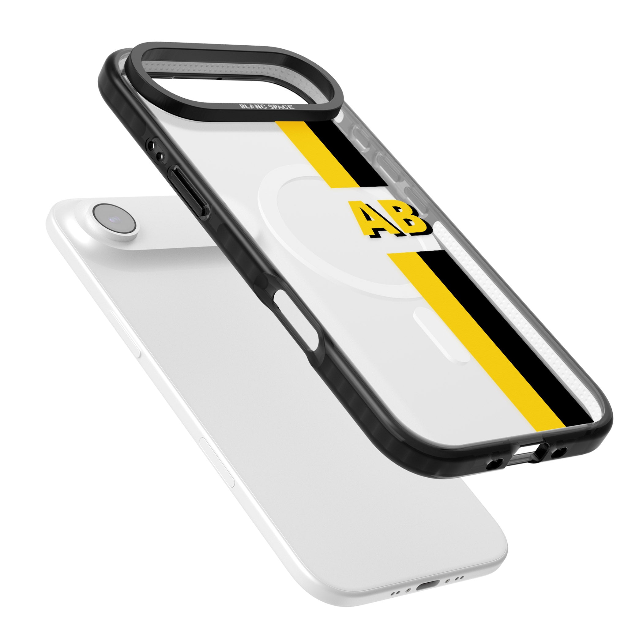 Personalised Bold Name Striped iPhone 17 Air Impact Pro Black Phone Case Colours