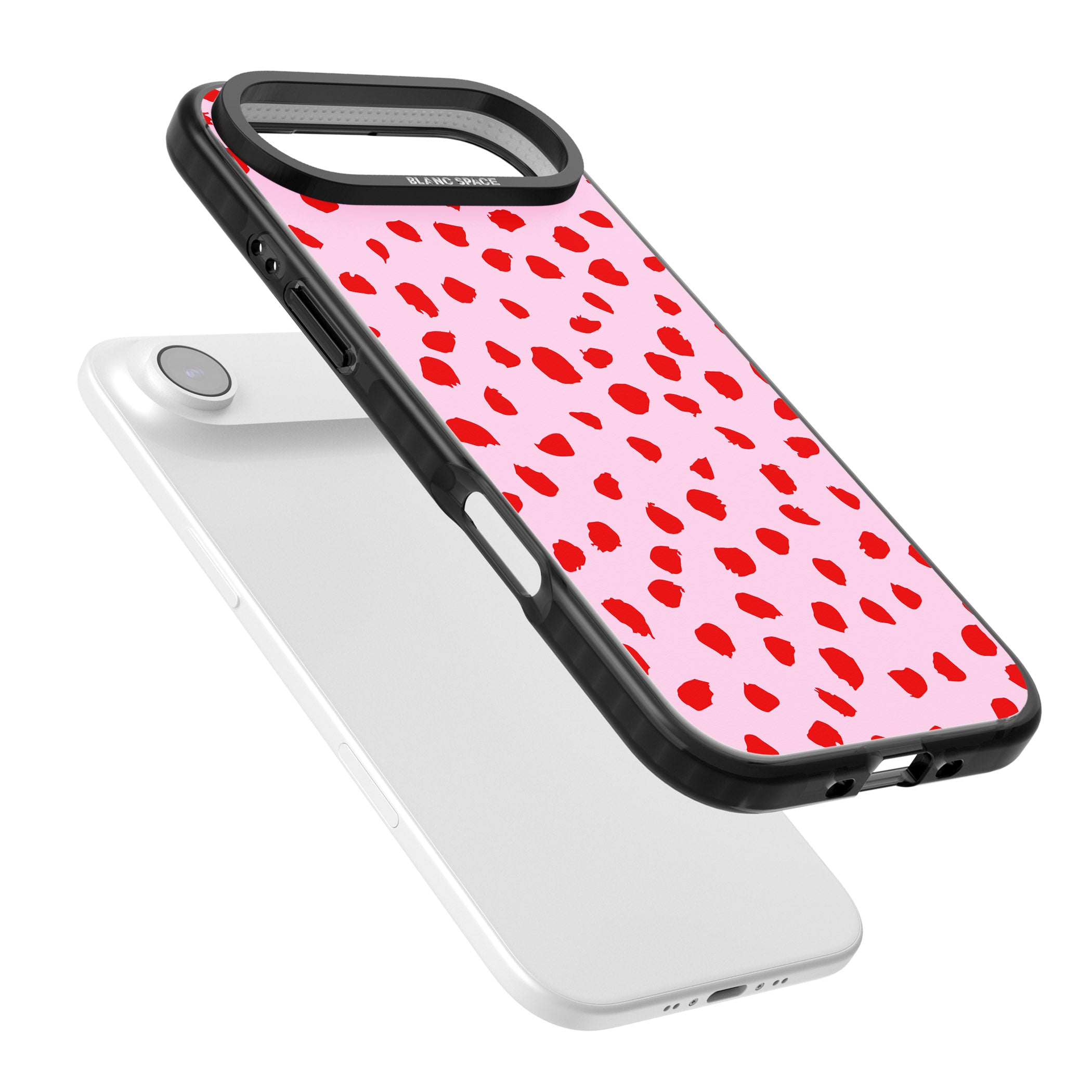 Red Polka Dot iPhone 17 Air Impact Pro Black Phone Case Colours