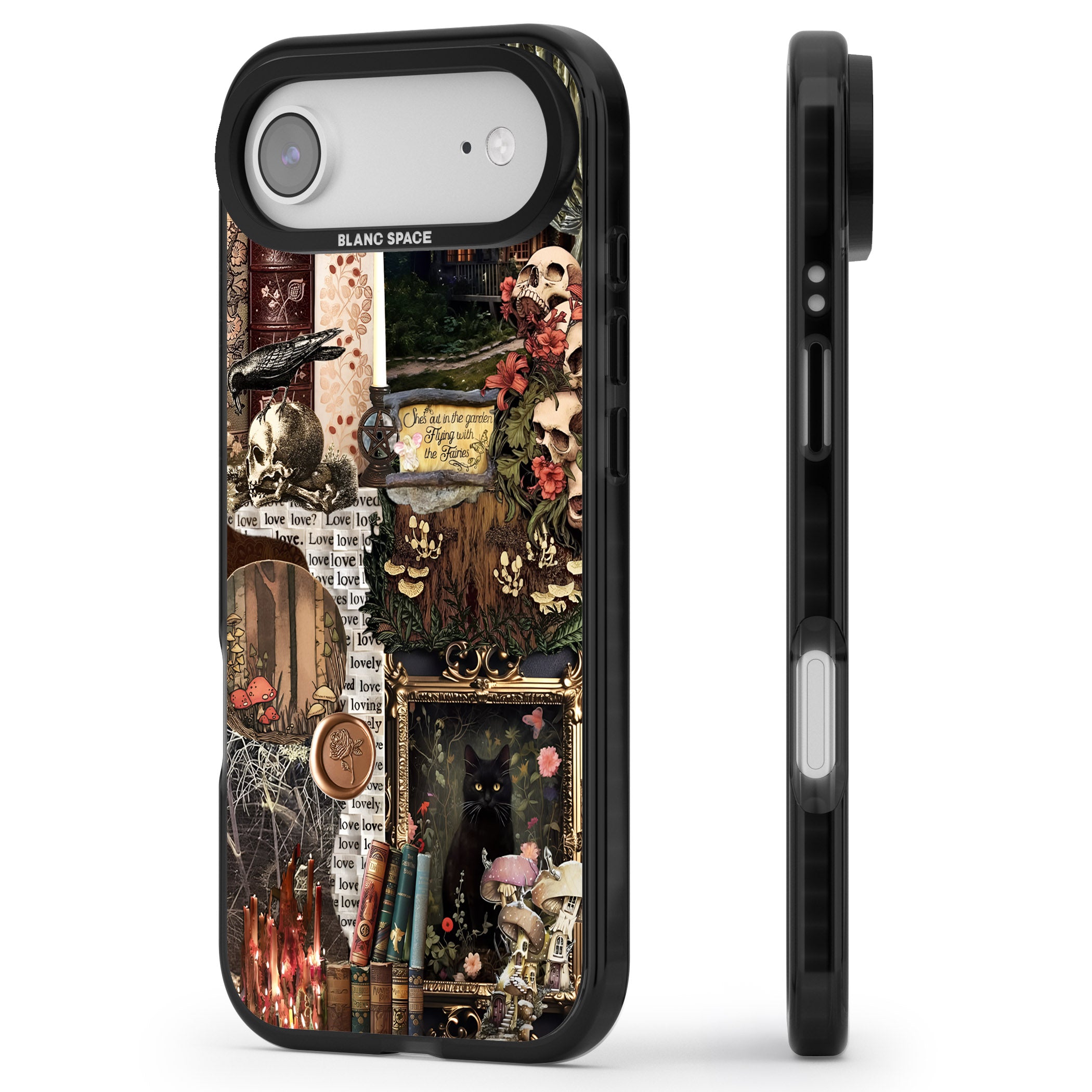 Academia Collage iPhone 17 Air Impact Pro Black Phone Case Side Profile