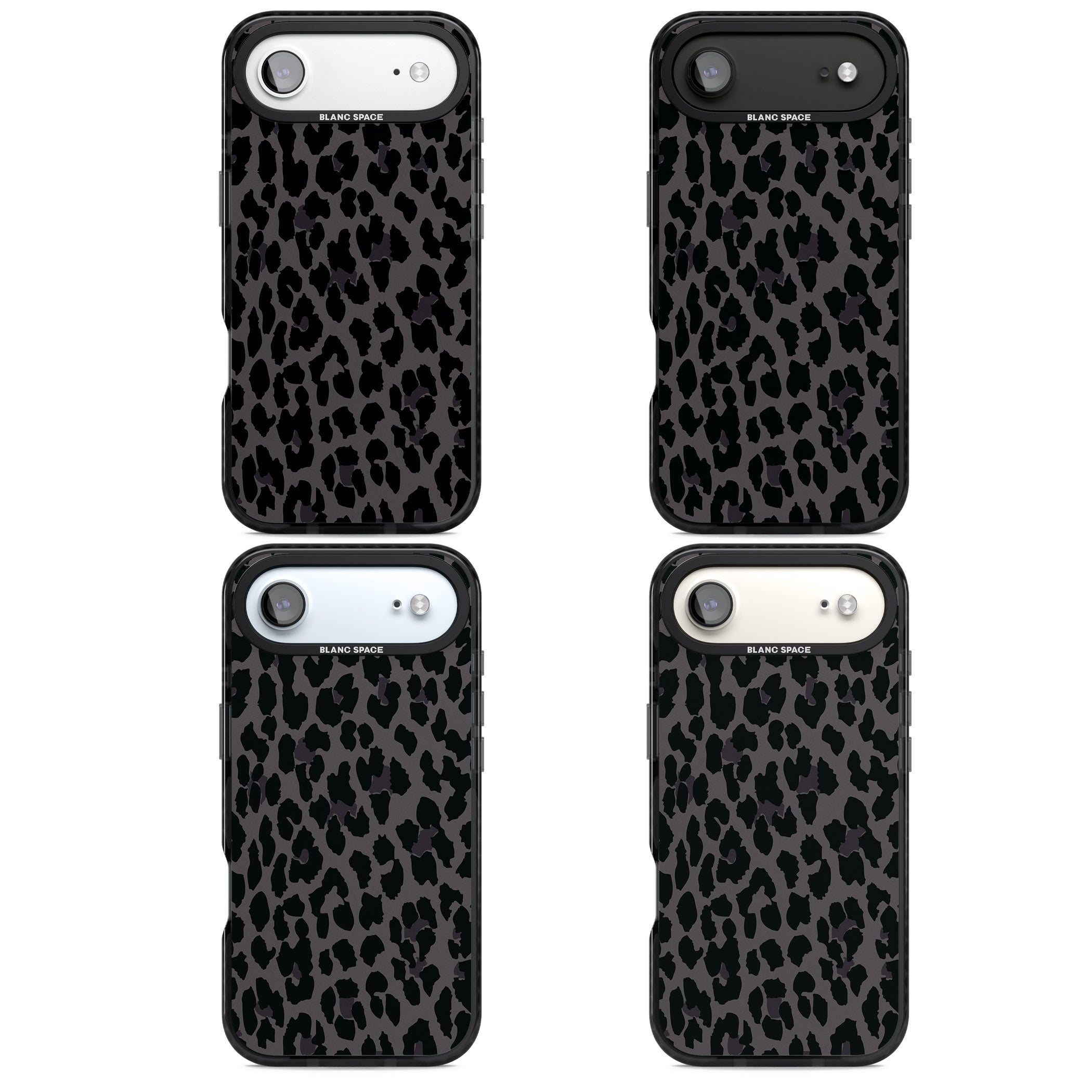 Dark Leopard Print iPhone 17 Air Impact Pro Black Phone Case APT Impact Protection