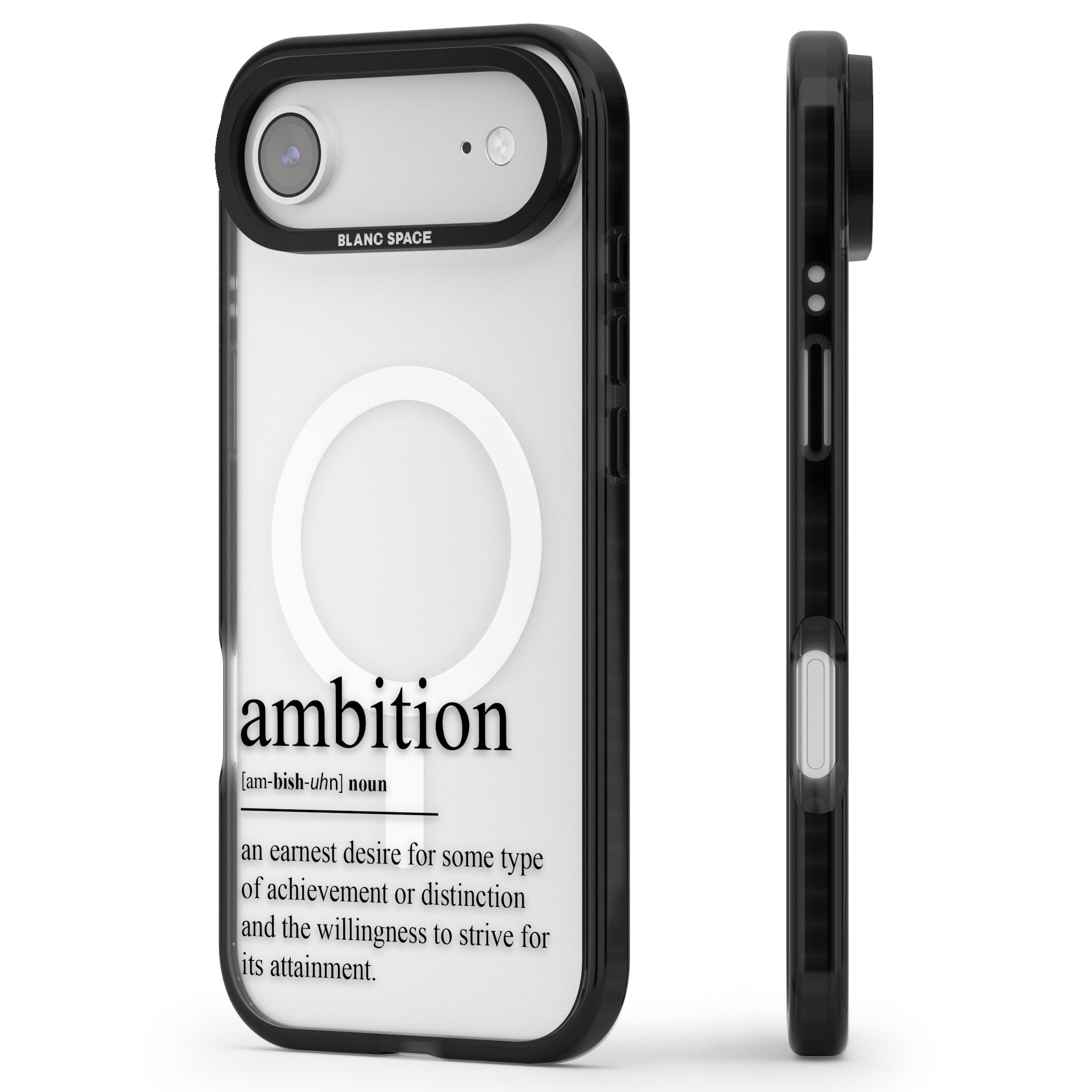 Ambition iPhone 17 Air Impact Pro Black Phone Case Side Profile