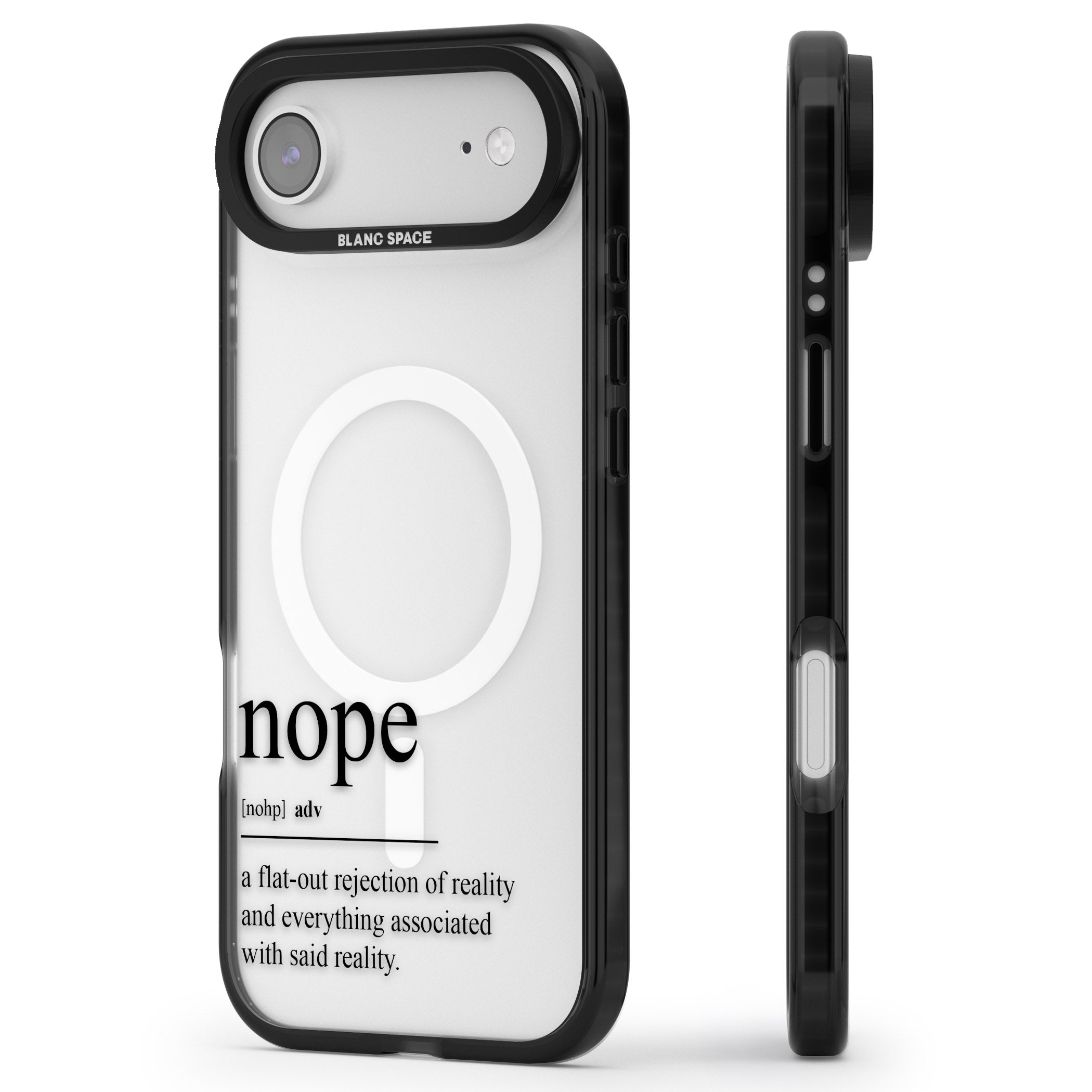 Nope iPhone 17 Air Impact Pro Black Phone Case Side Profile