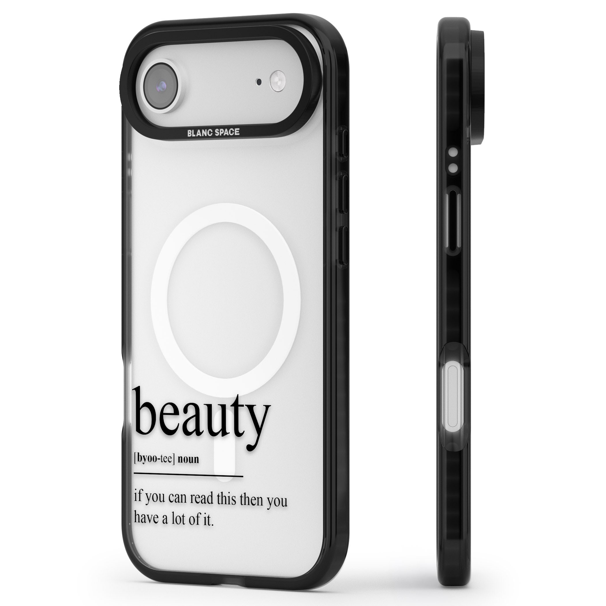 Beauty iPhone 17 Air Impact Pro Black Phone Case Side Profile