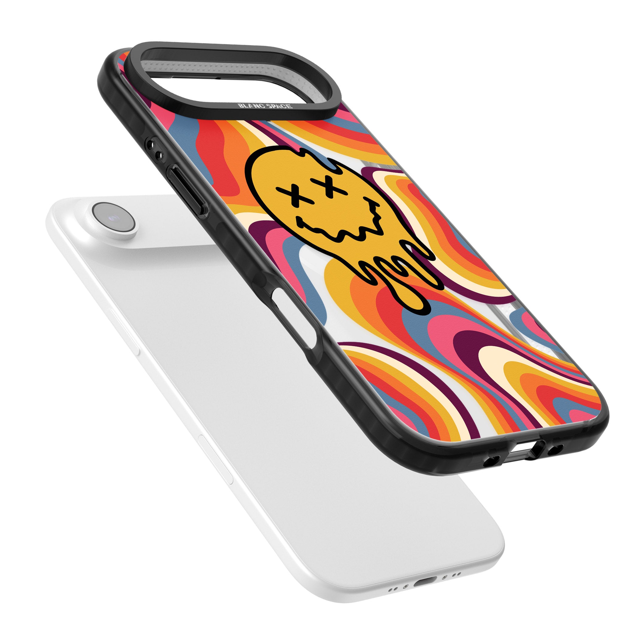 Trippy Face Melt iPhone 17 Air Impact Pro Black Phone Case Colours