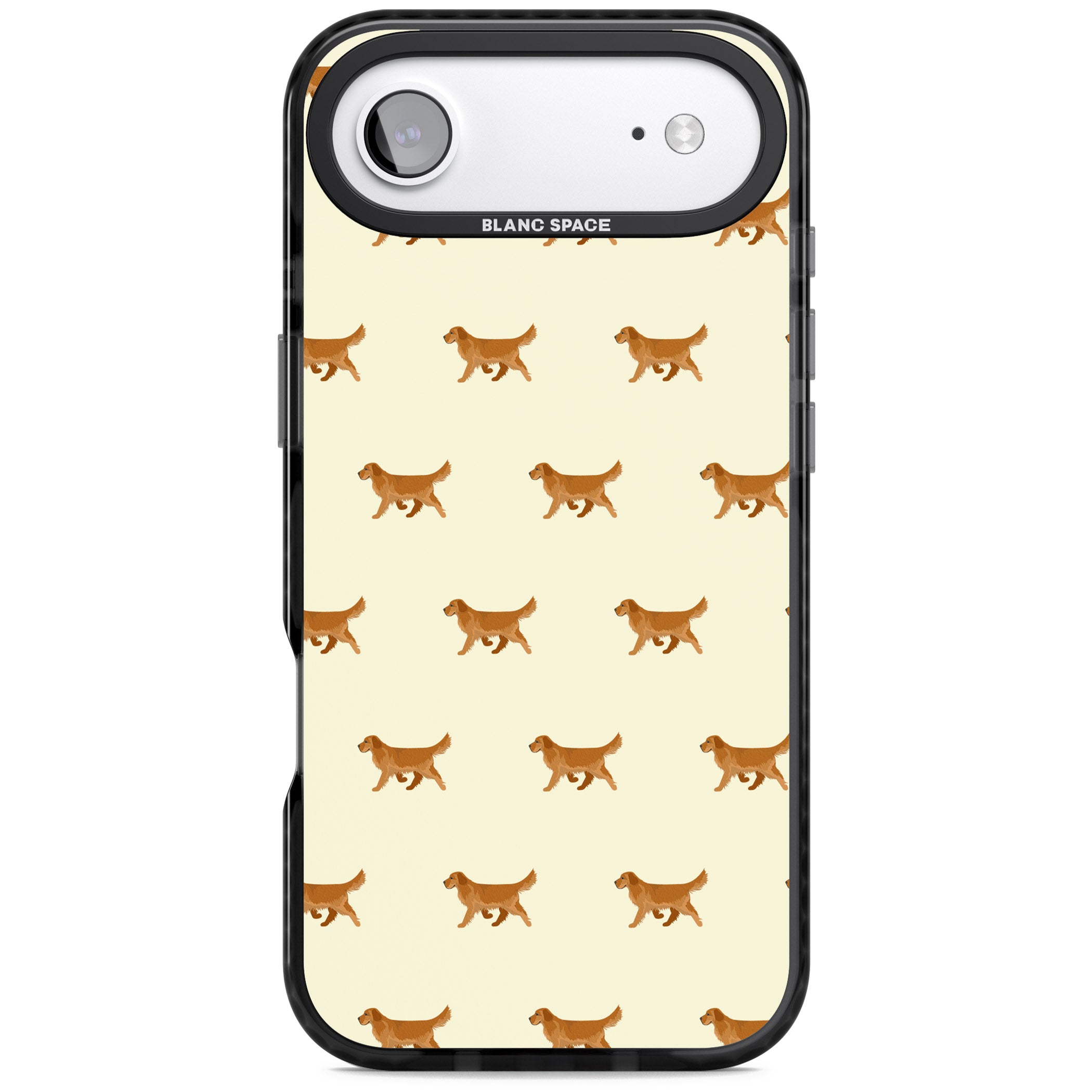 Golden Retriever Dog Pattern iPhone 17 Air Impact Pro Black Phone Case