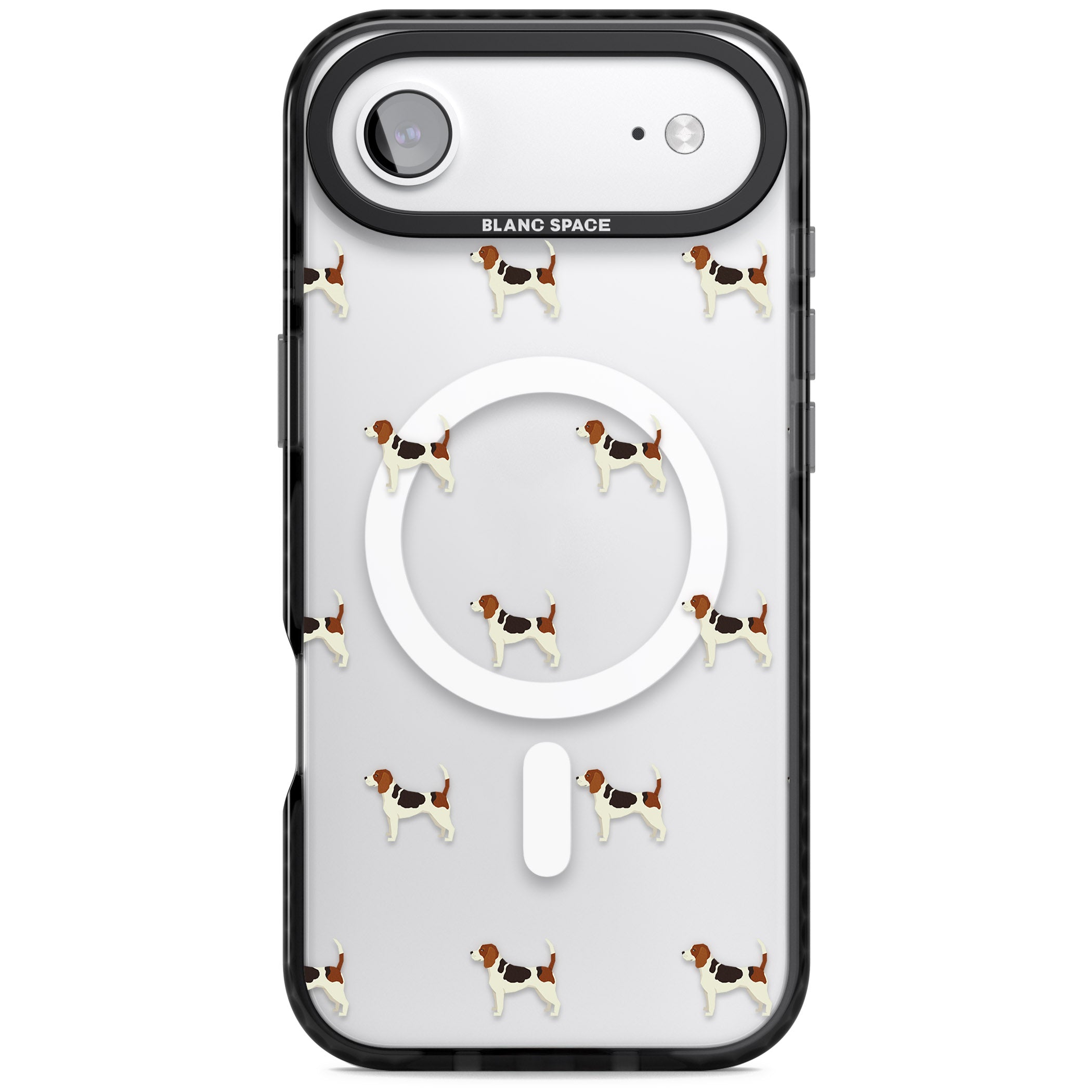 Beagle Dog Pattern iPhone 17 Air Impact Pro Black Phone Case