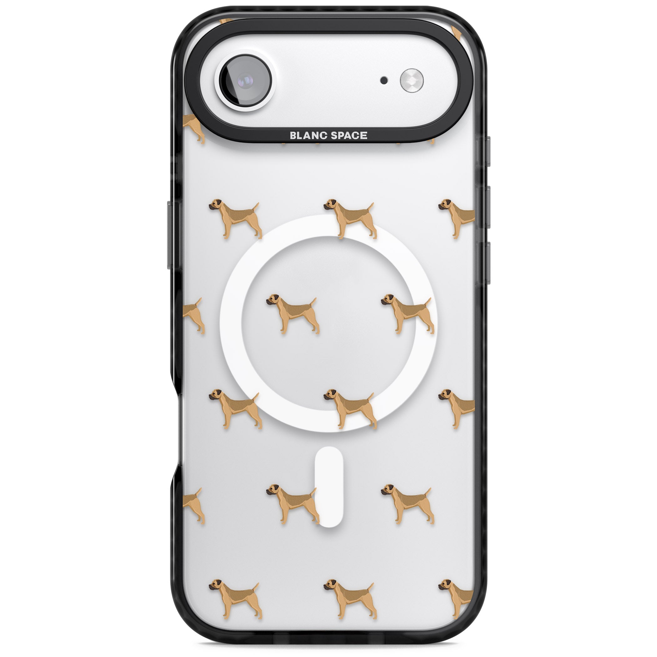 Border Terrier Dog Pattern iPhone 17 Air Impact Pro Black Phone Case