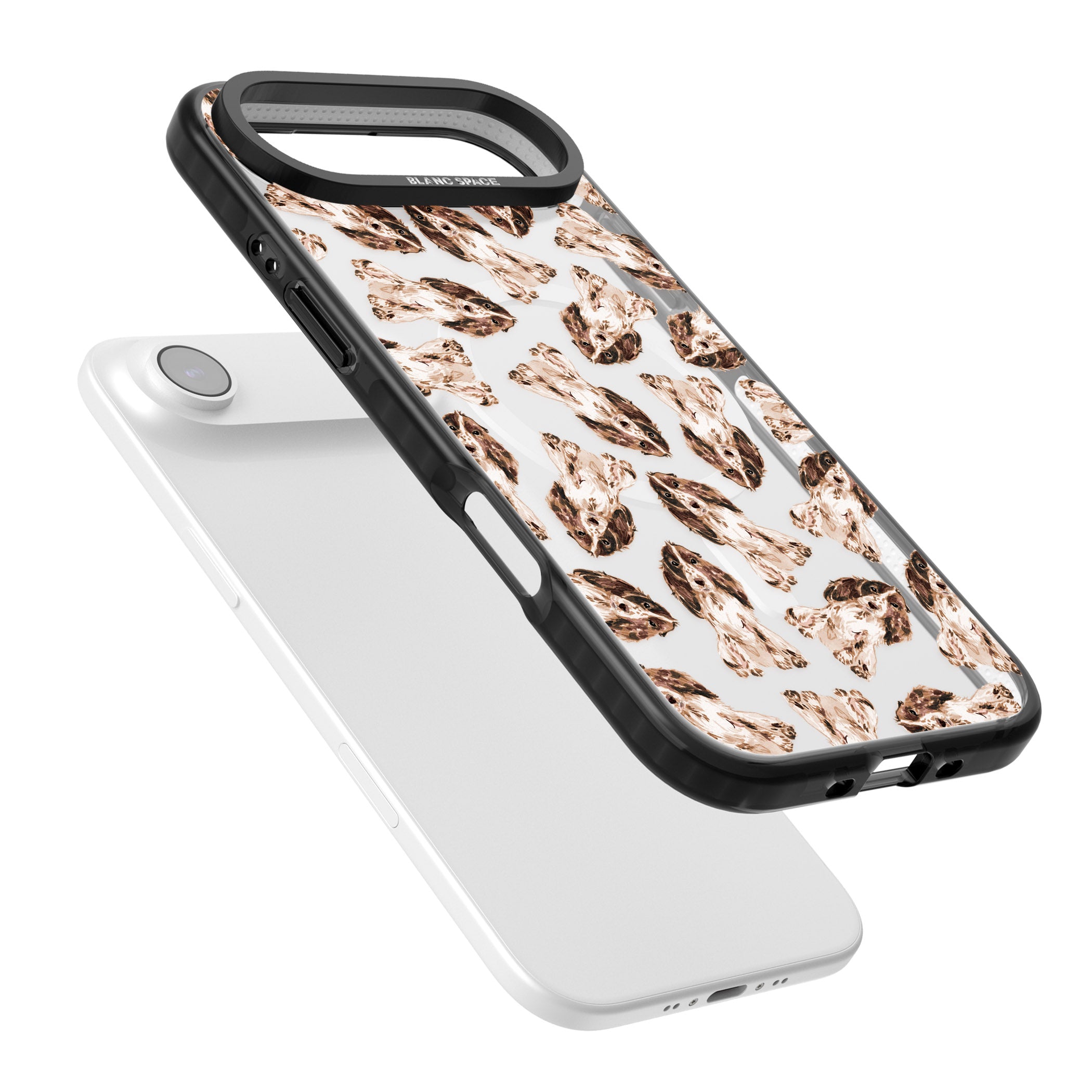 Cocker Spaniel (Brown) Watercolour Dog Pattern iPhone 17 Air Impact Pro Black Phone Case Colours