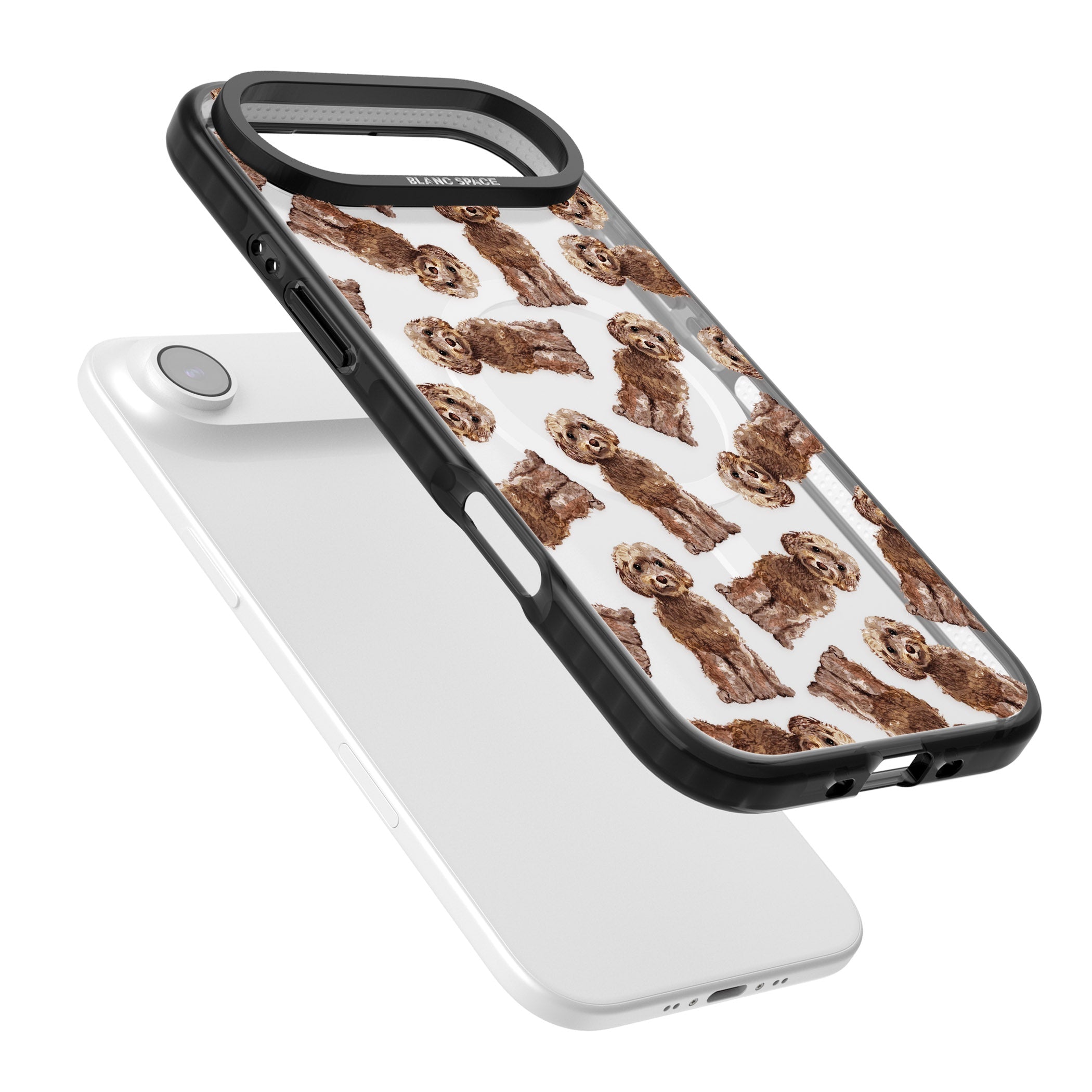 Brown Dog Pattern iPhone 17 Air Impact Pro Black Phone Case Colours
