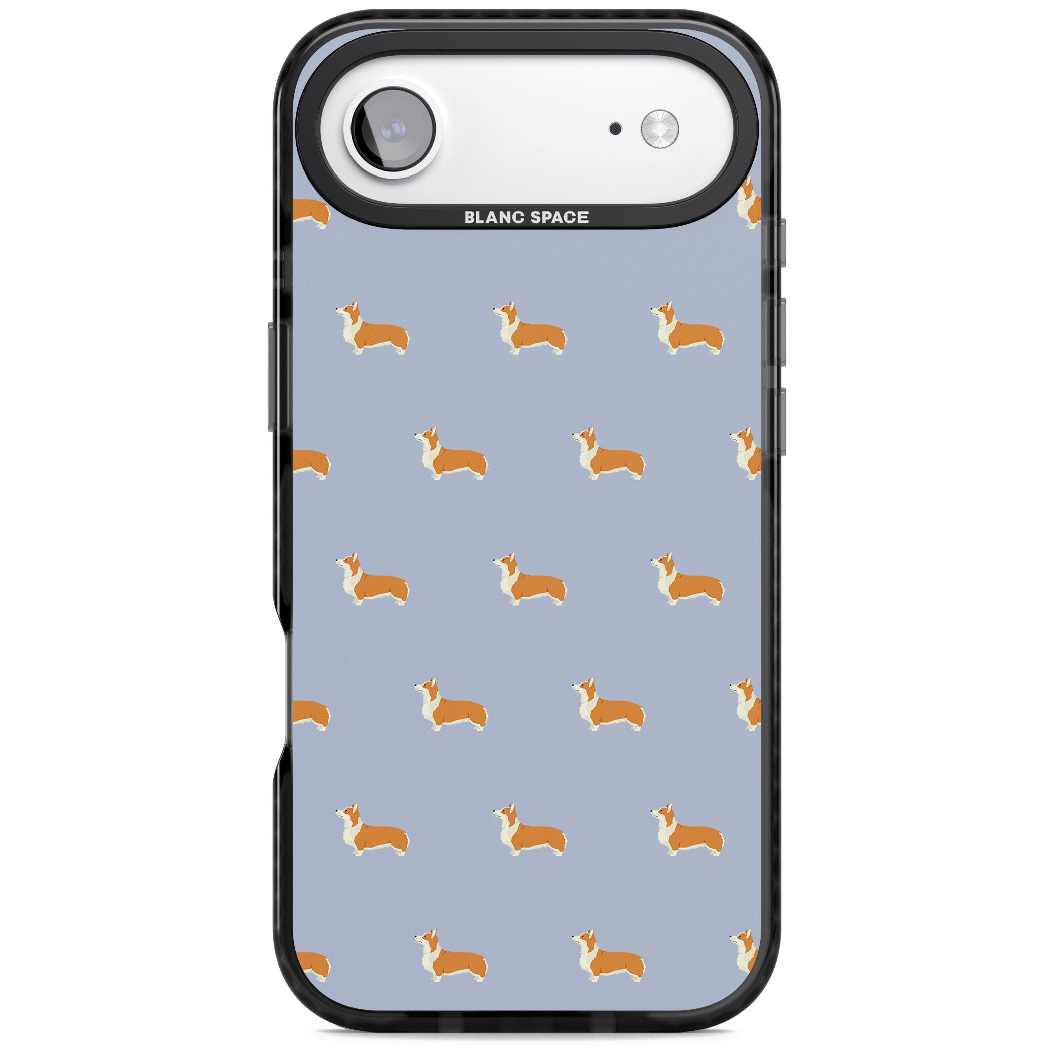 Corgi Pattern iPhone 17 Air Impact Pro Black Phone Case