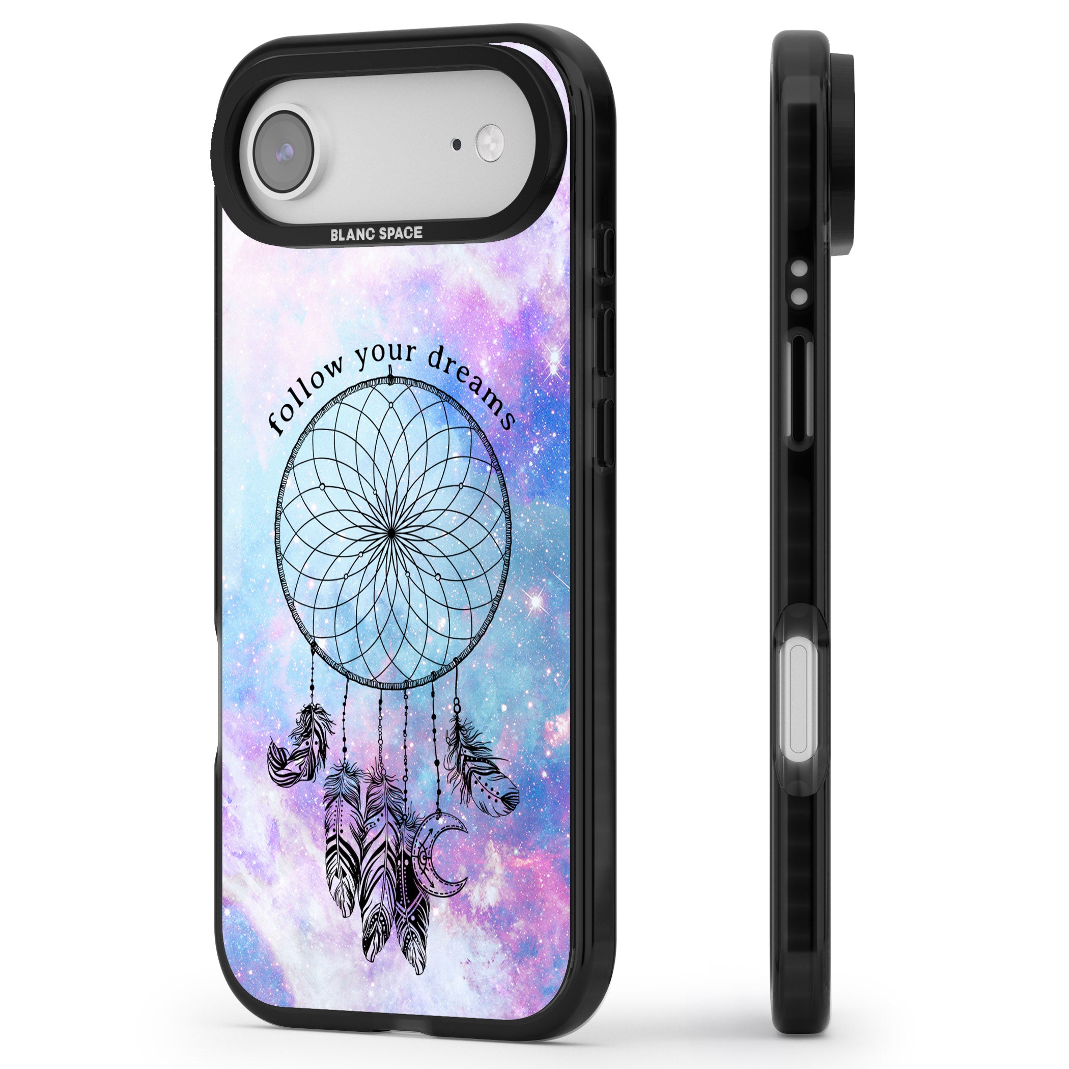 Galaxy Dreamcatcher iPhone 17 Air Impact Pro Black Phone Case Side Profile