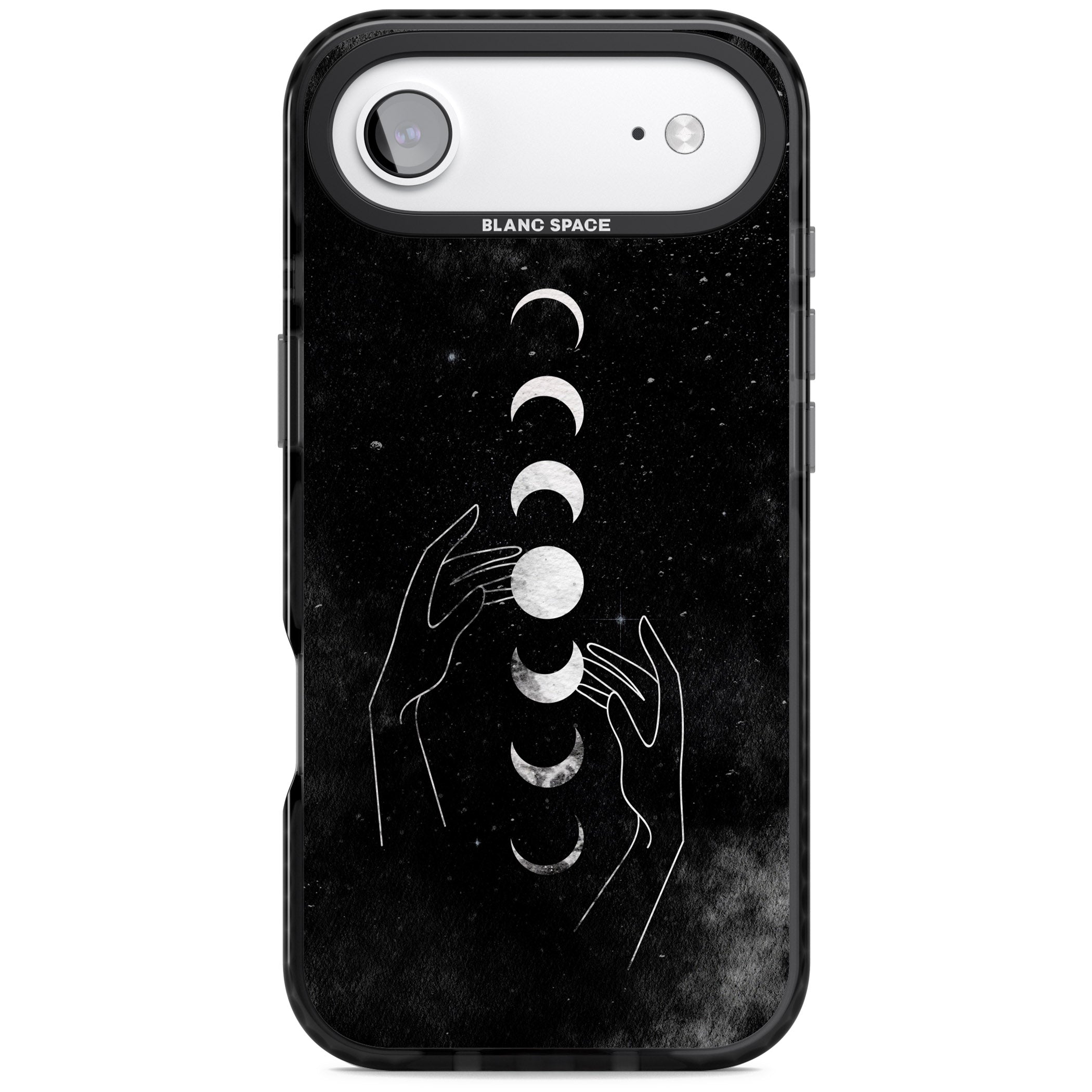 Moon Phases Hands iPhone 17 Air Impact Pro Black Phone Case