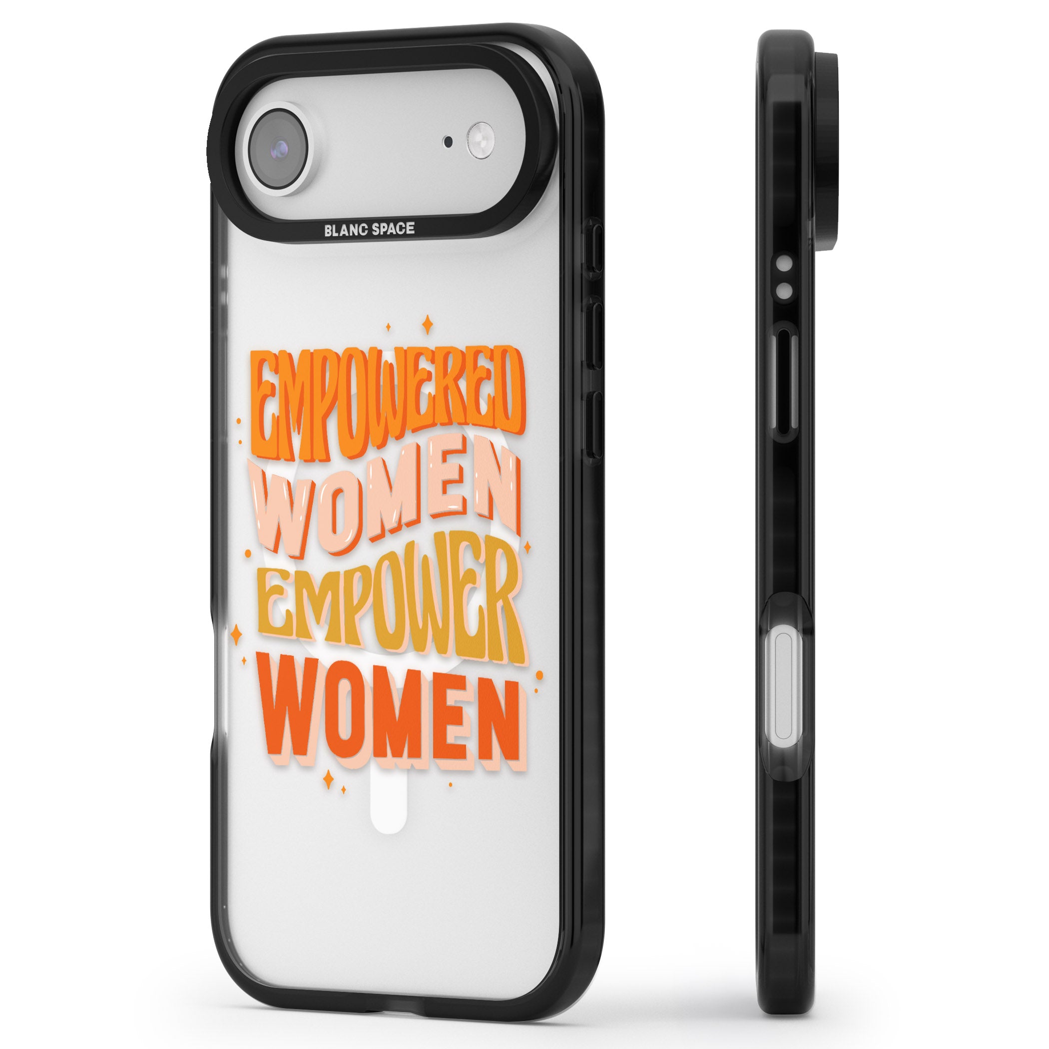 Empowered Women iPhone 17 Air Impact Pro Black Phone Case Side Profile