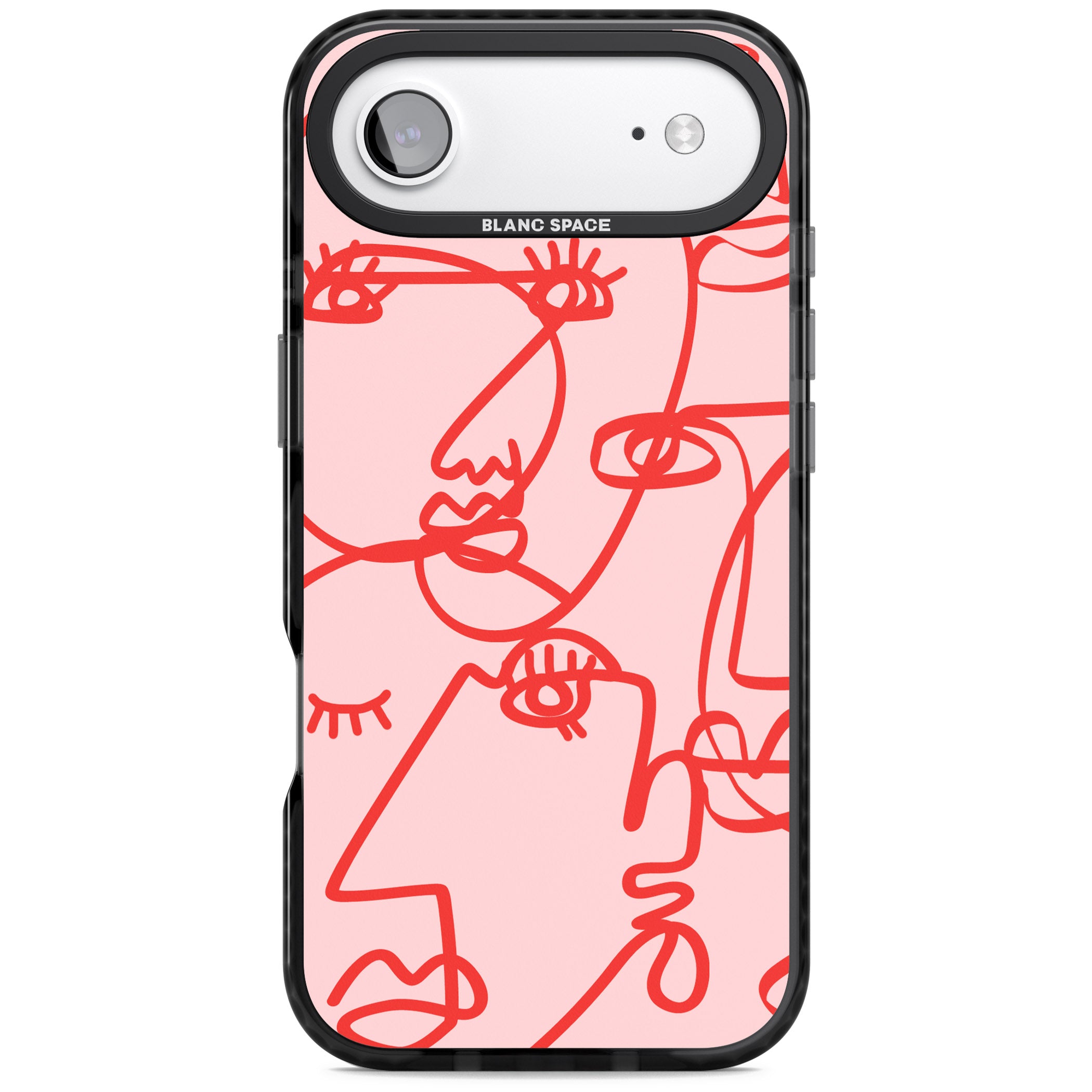 Red Line Art iPhone 17 Air Impact Pro Black Phone Case