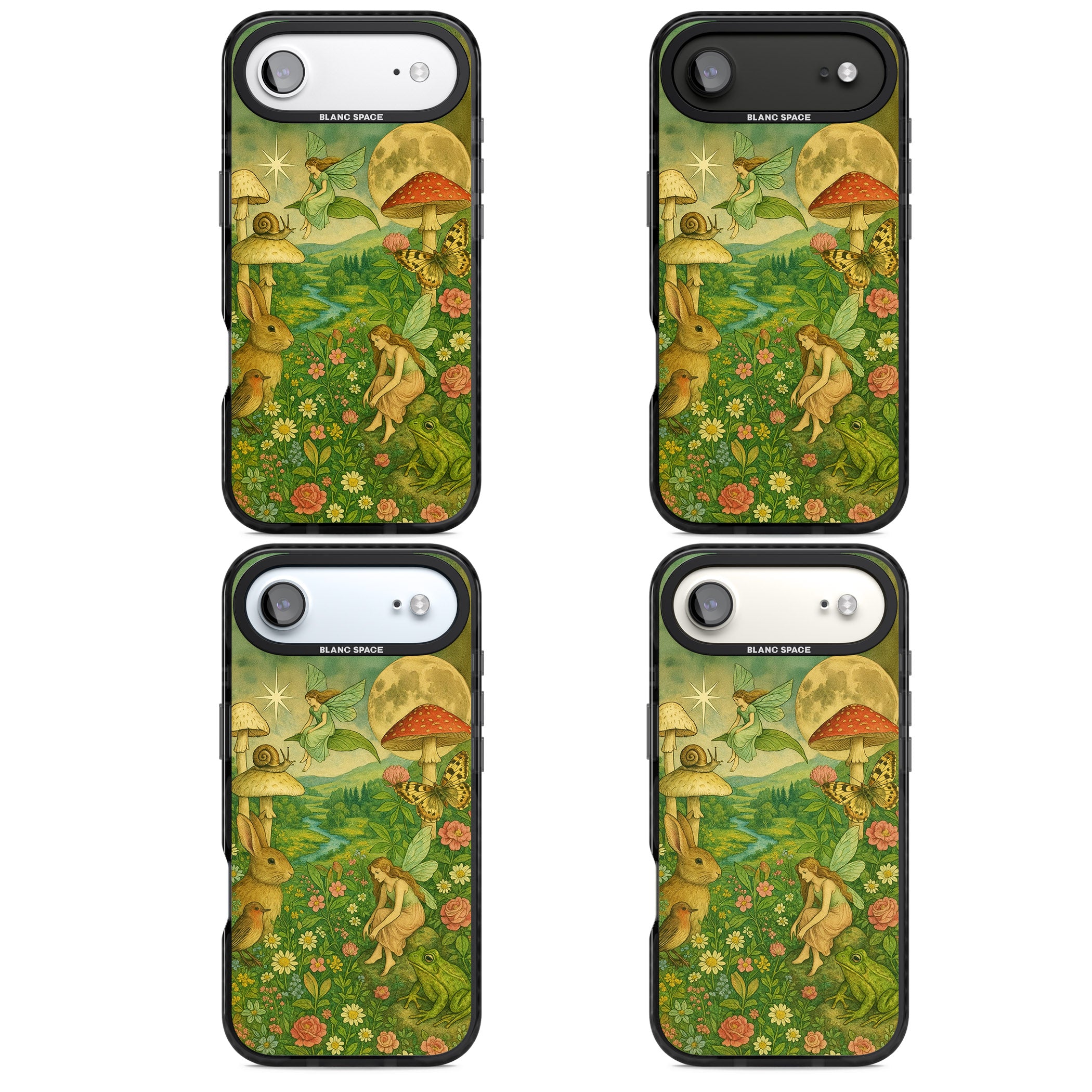 Fairies & Flowers iPhone 17 Air Impact Pro Black Phone Case APT Impact Protection