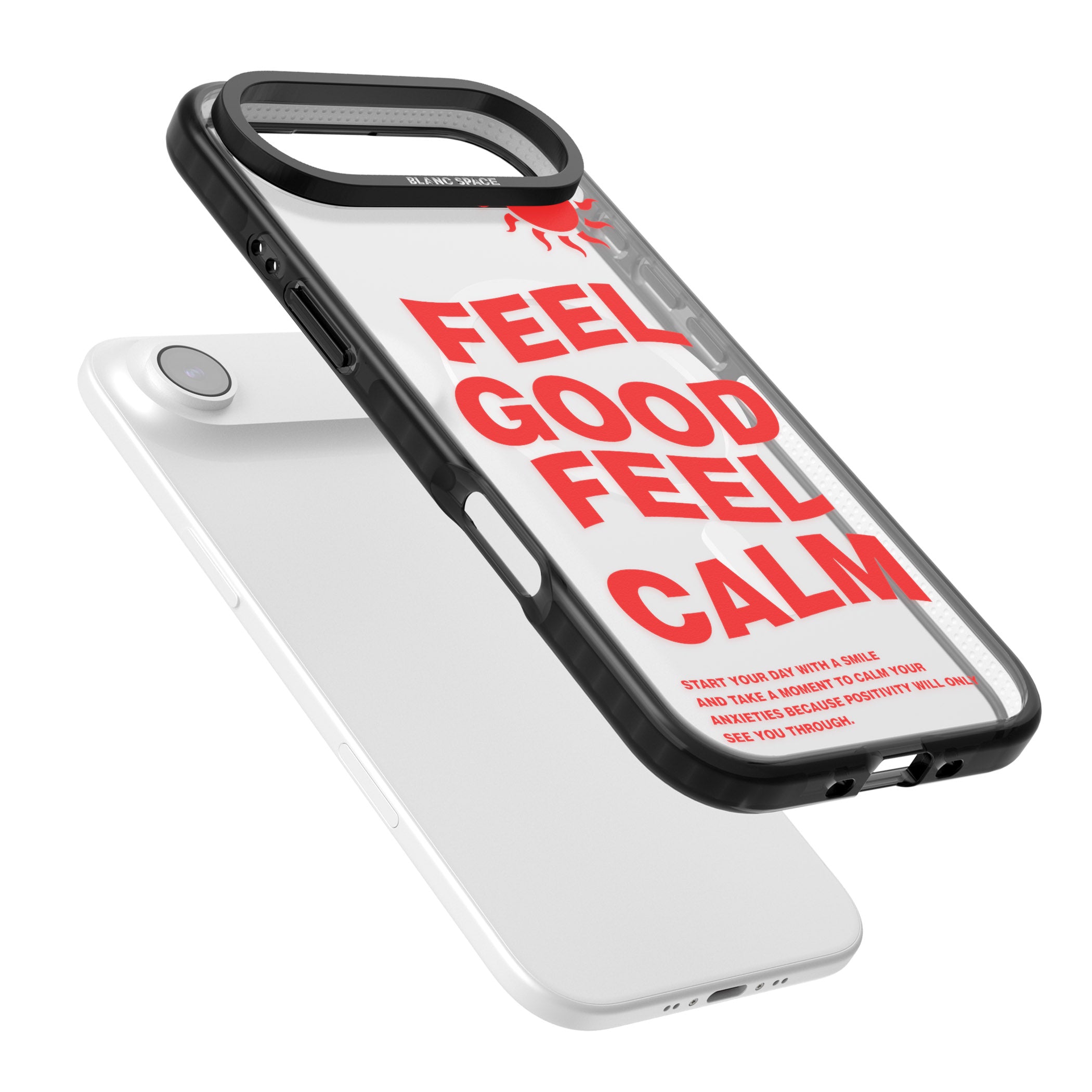Feel Good Feel Calm (Red) iPhone 17 Air Impact Pro Black Phone Case Colours