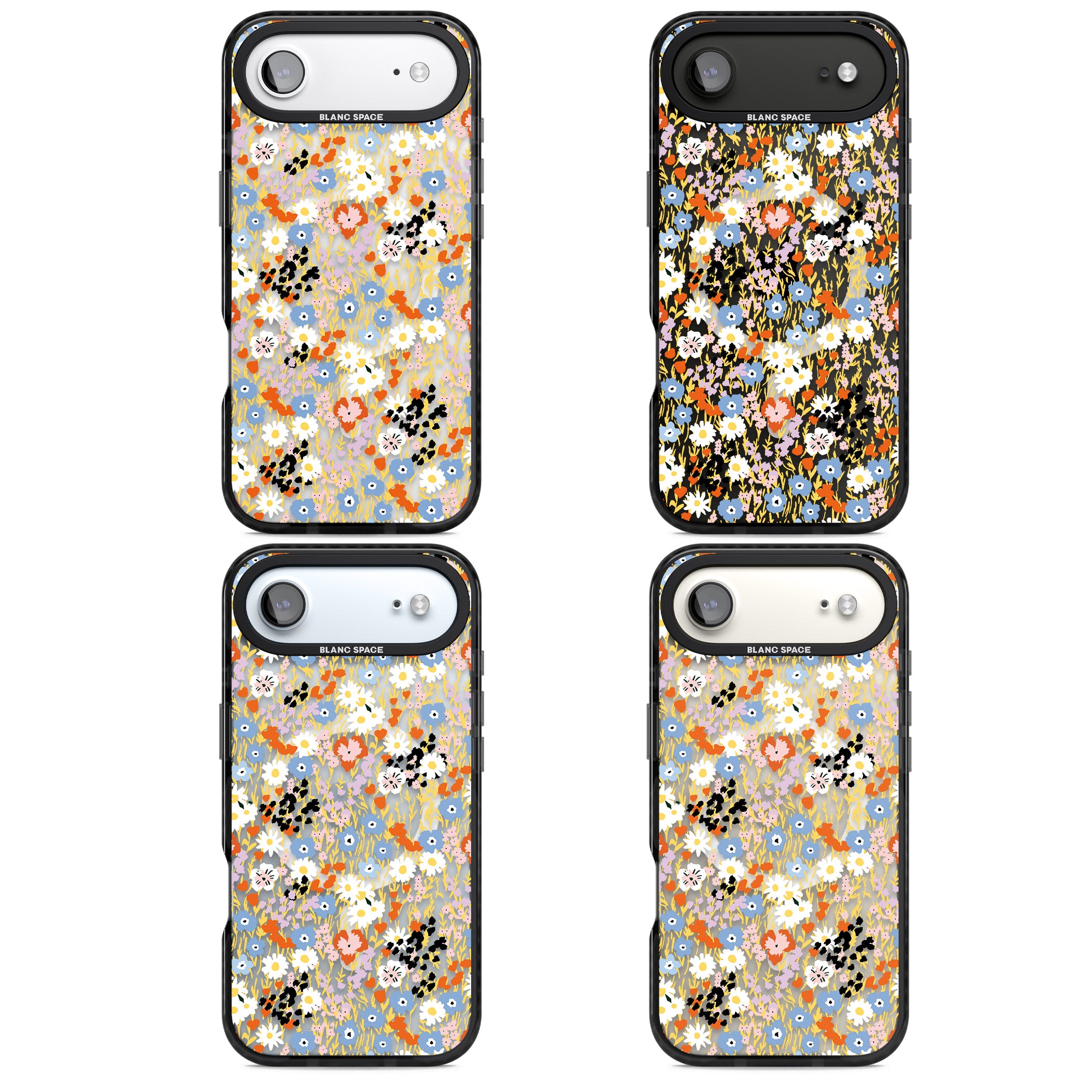 Floral Delight: Vibrant Blooms iPhone 17 Air Impact Pro Black Phone Case APT Impact Protection