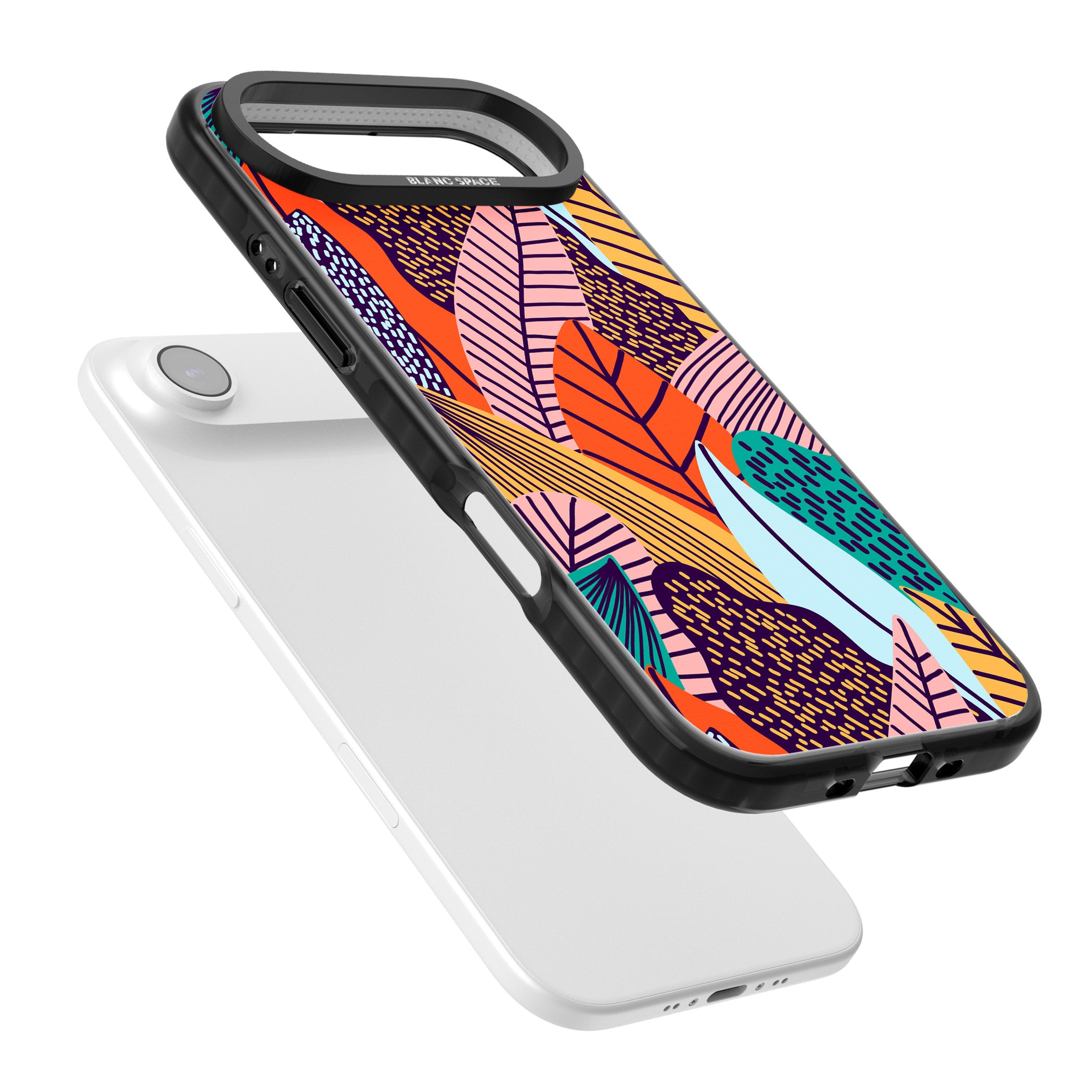 Abstract Leaves iPhone 17 Air Impact Pro Black Phone Case Colours