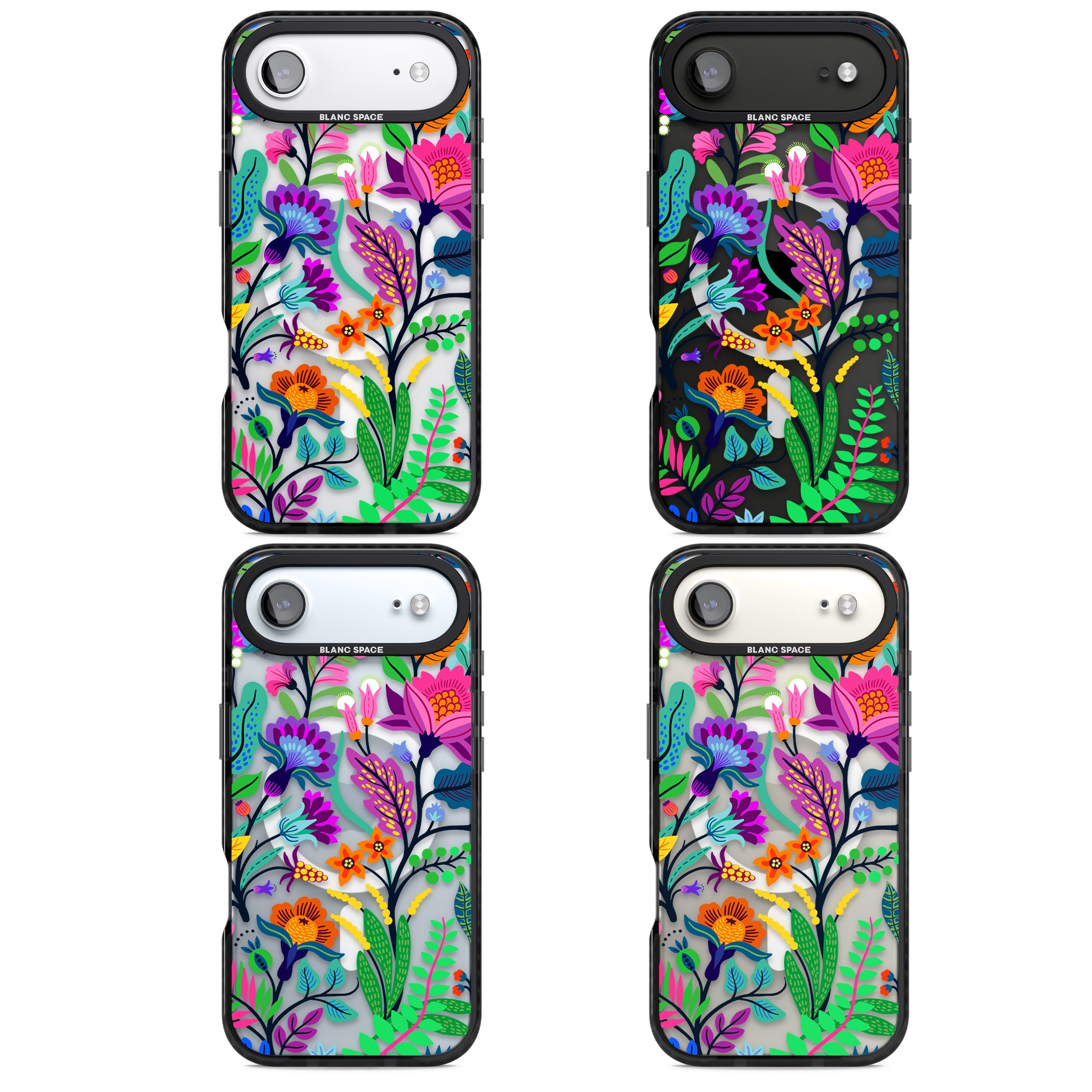 Floral Vibe iPhone 17 Air Impact Pro Black Phone Case APT Impact Protection