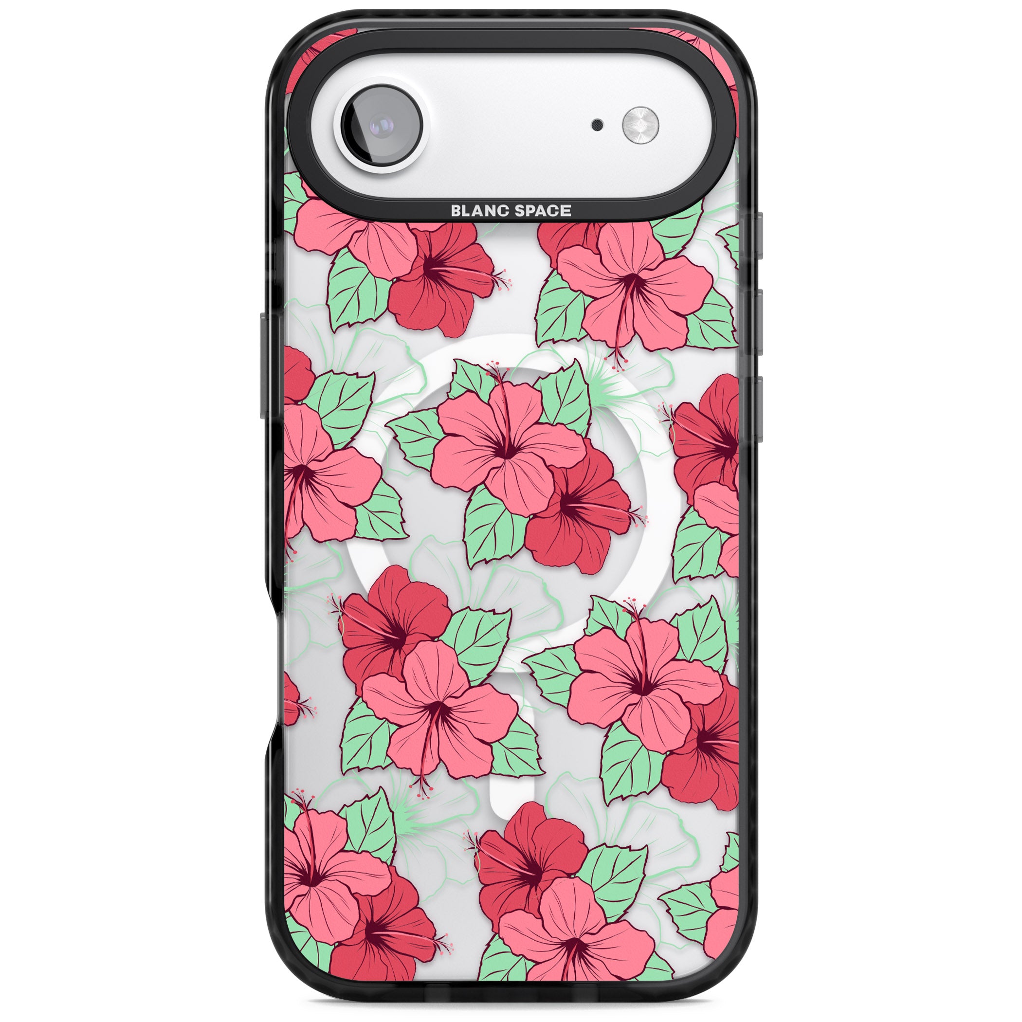 Pink Peony iPhone 17 Air Impact Pro Black Phone Case