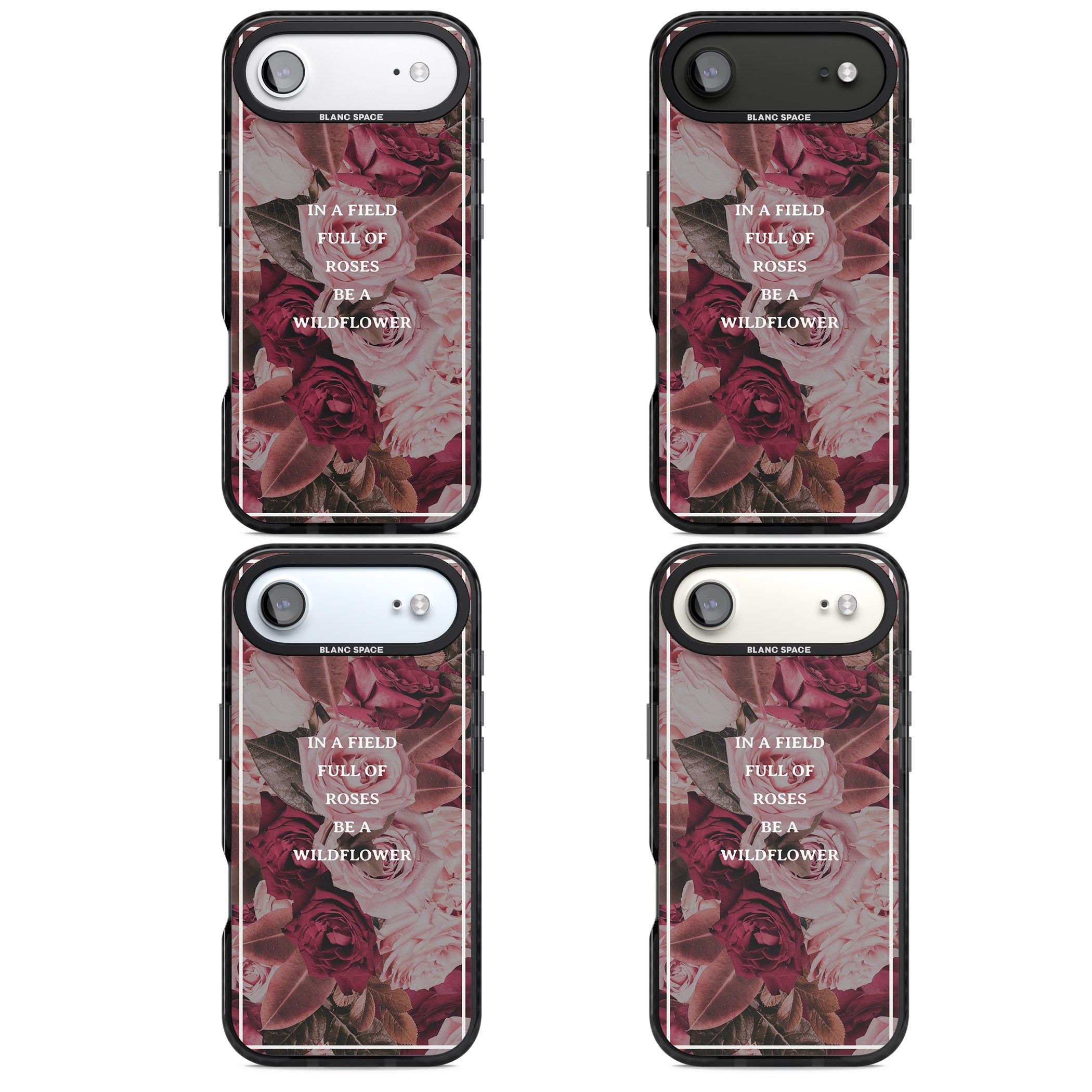 Wildflower Floral Quote iPhone 17 Air Impact Pro Black Phone Case APT Impact Protection