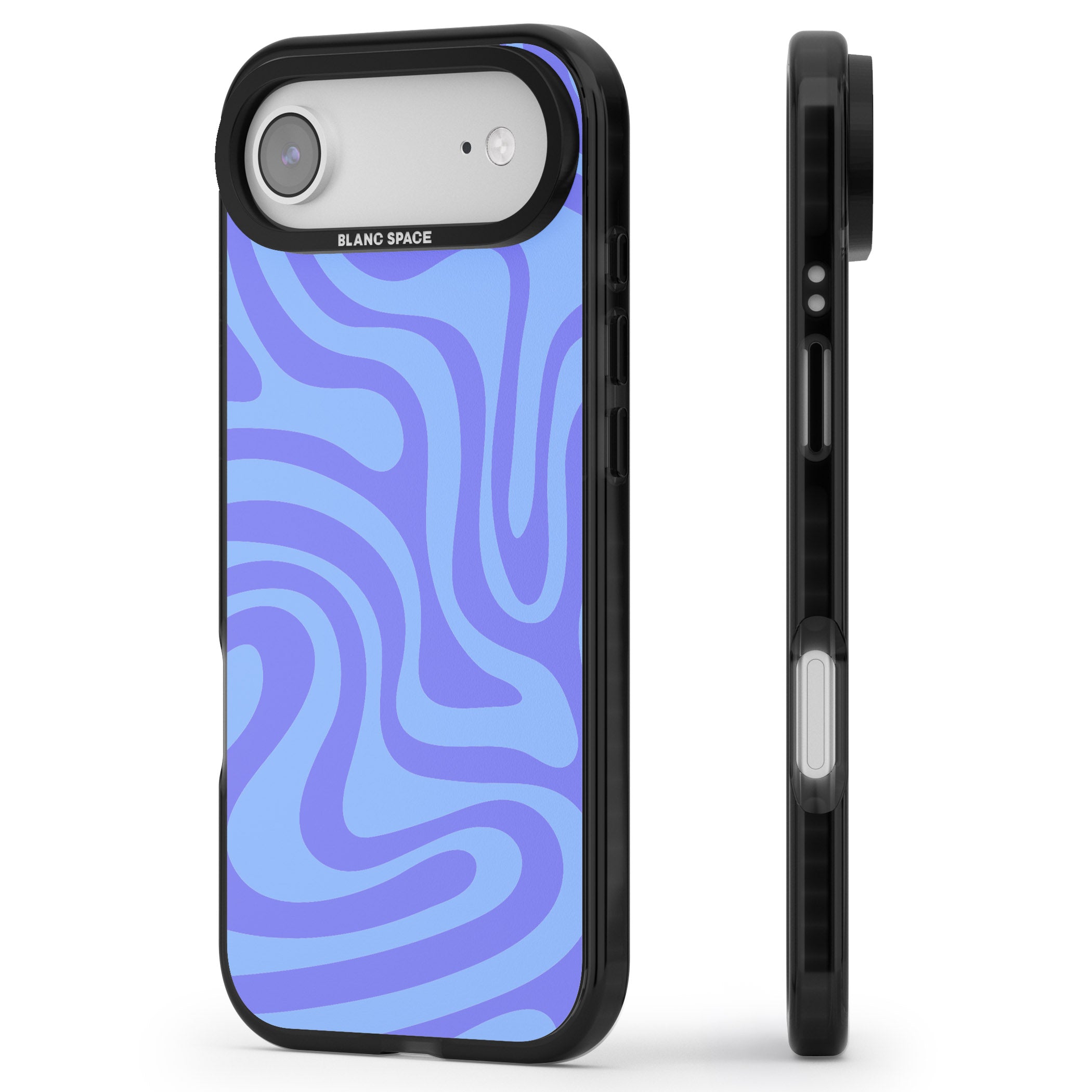 Tranquil Waves iPhone 17 Air Impact Pro Black Phone Case Side Profile