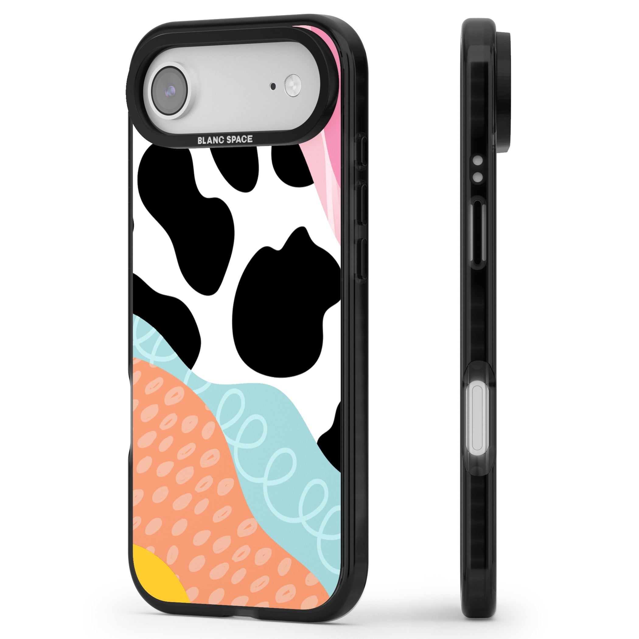 Abstract Elegance iPhone 17 Air Impact Pro Black Phone Case Side Profile