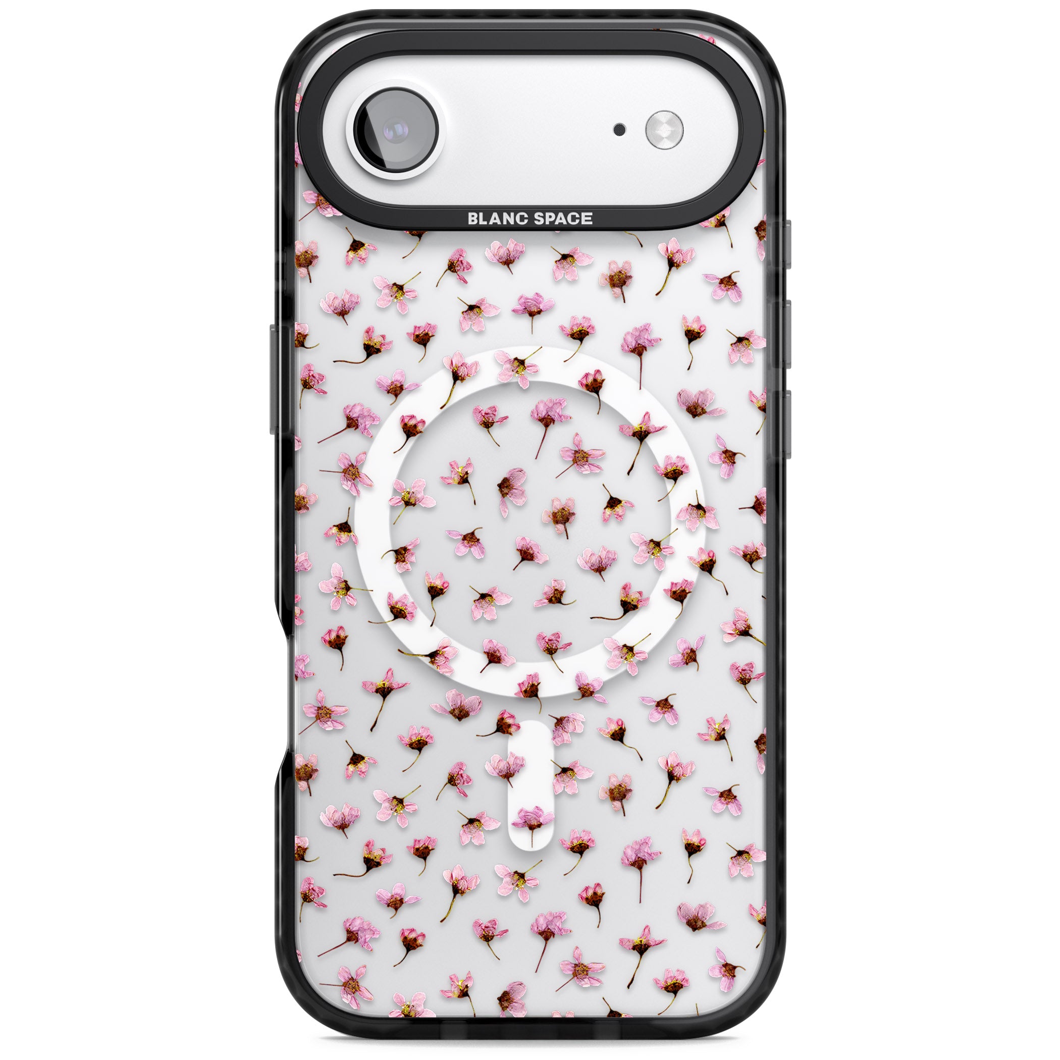 Pink Blossom iPhone 17 Air Impact Pro Black Phone Case
