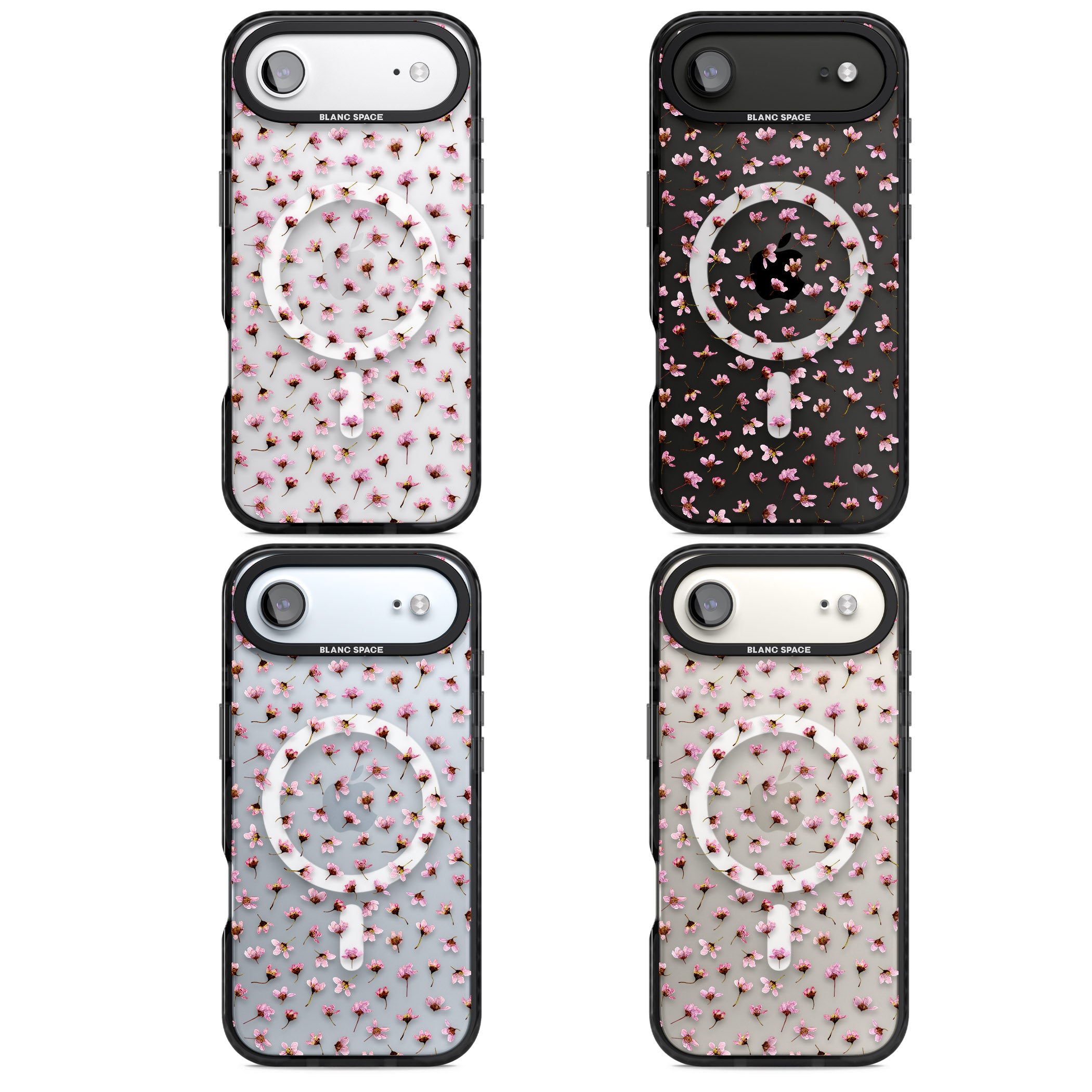 Pink Blossom iPhone 17 Air Impact Pro Black Phone Case APT Impact Protection