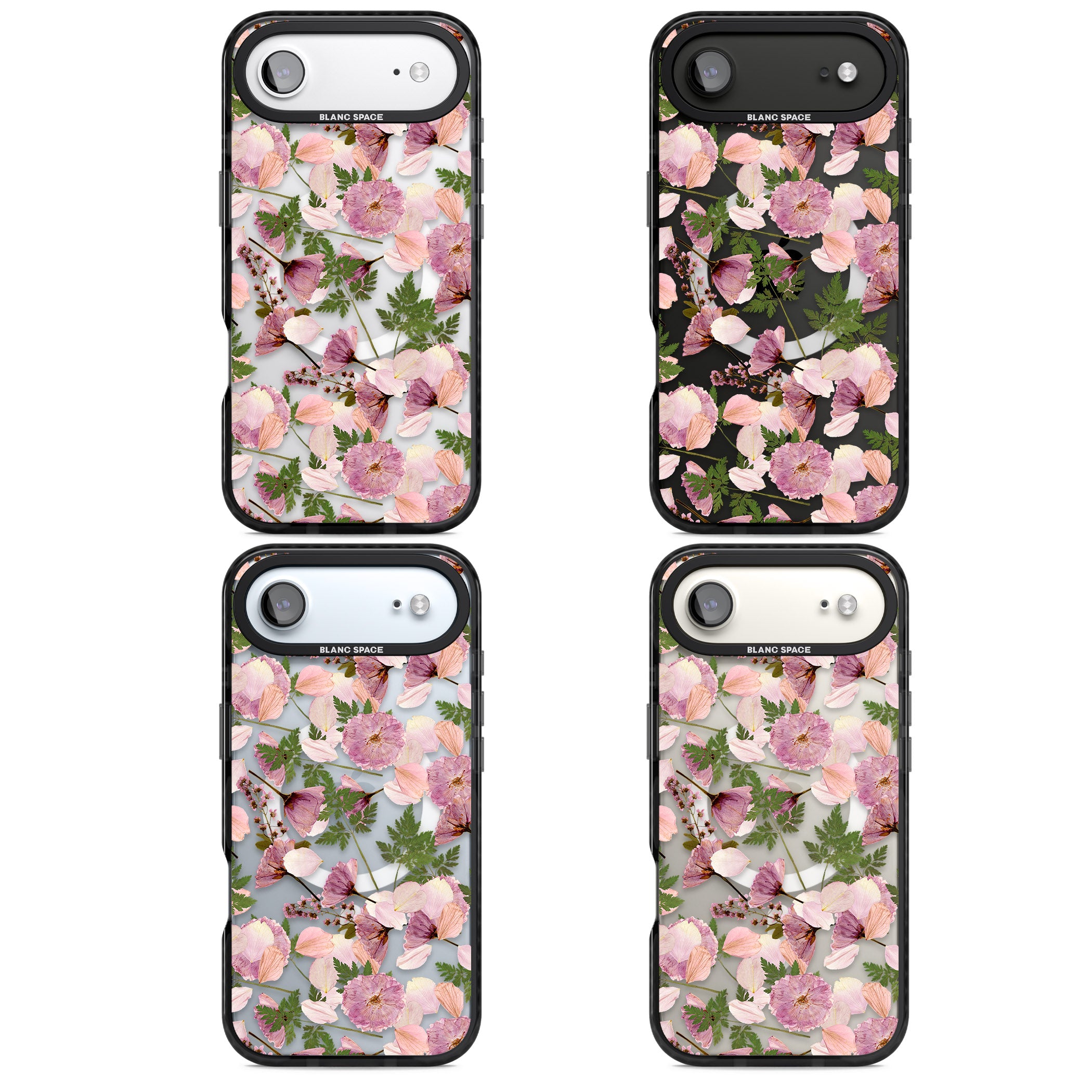 Pink Floral Appreciation iPhone 17 Air Impact Pro Black Phone Case APT Impact Protection