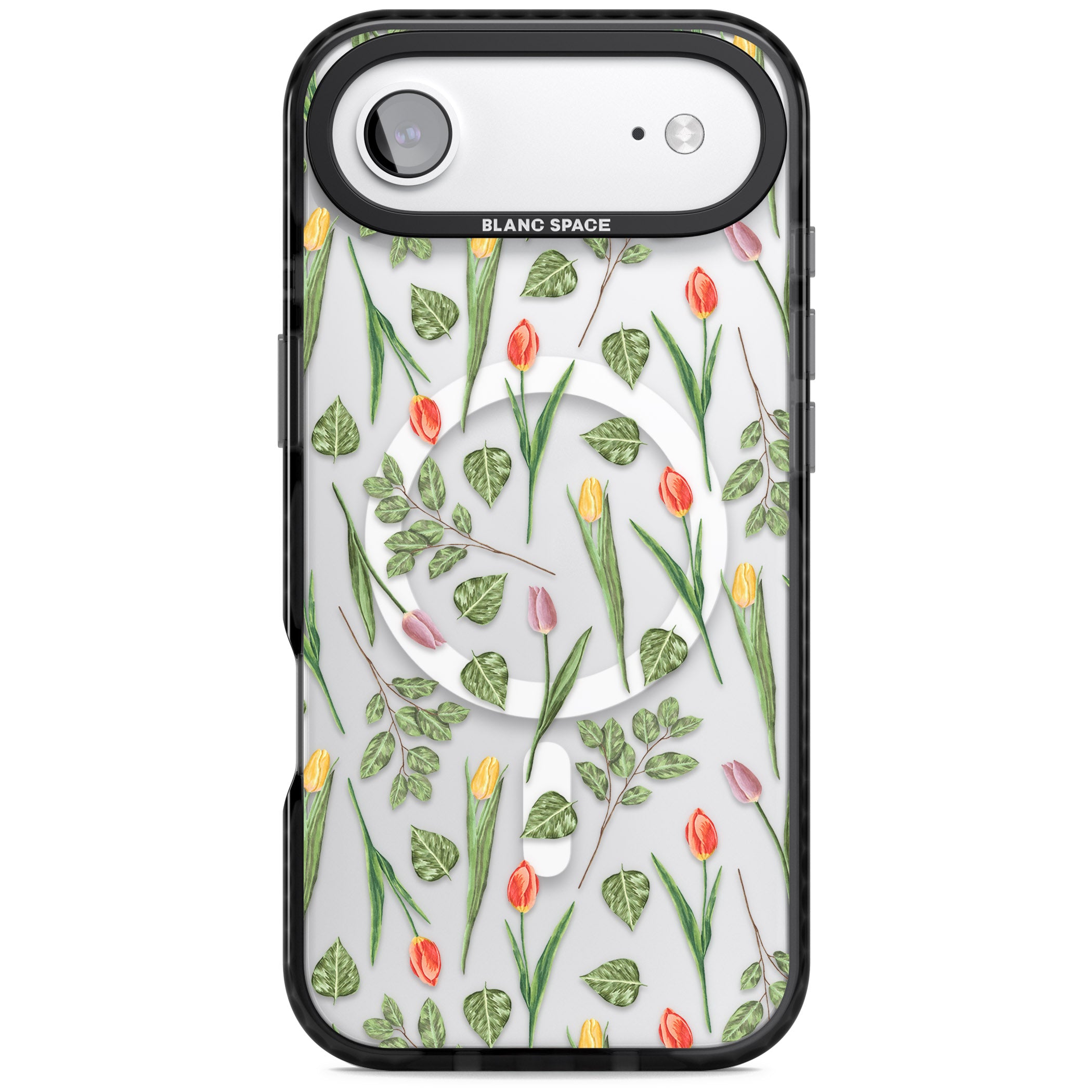 Spring Tulips Floral iPhone 17 Air Impact Pro Black Phone Case