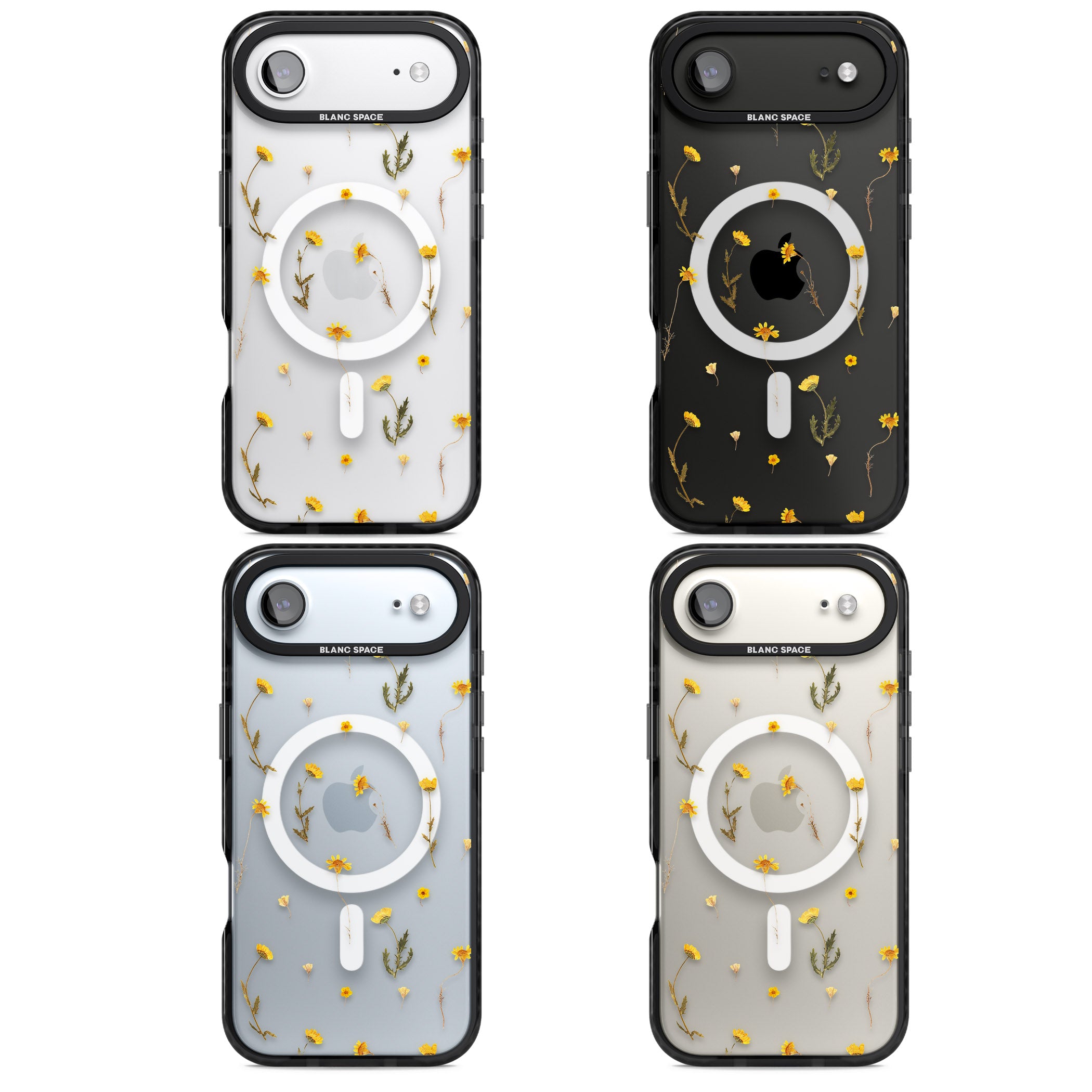 Yellow Wildflower iPhone 17 Air Impact Pro Black Phone Case APT Impact Protection