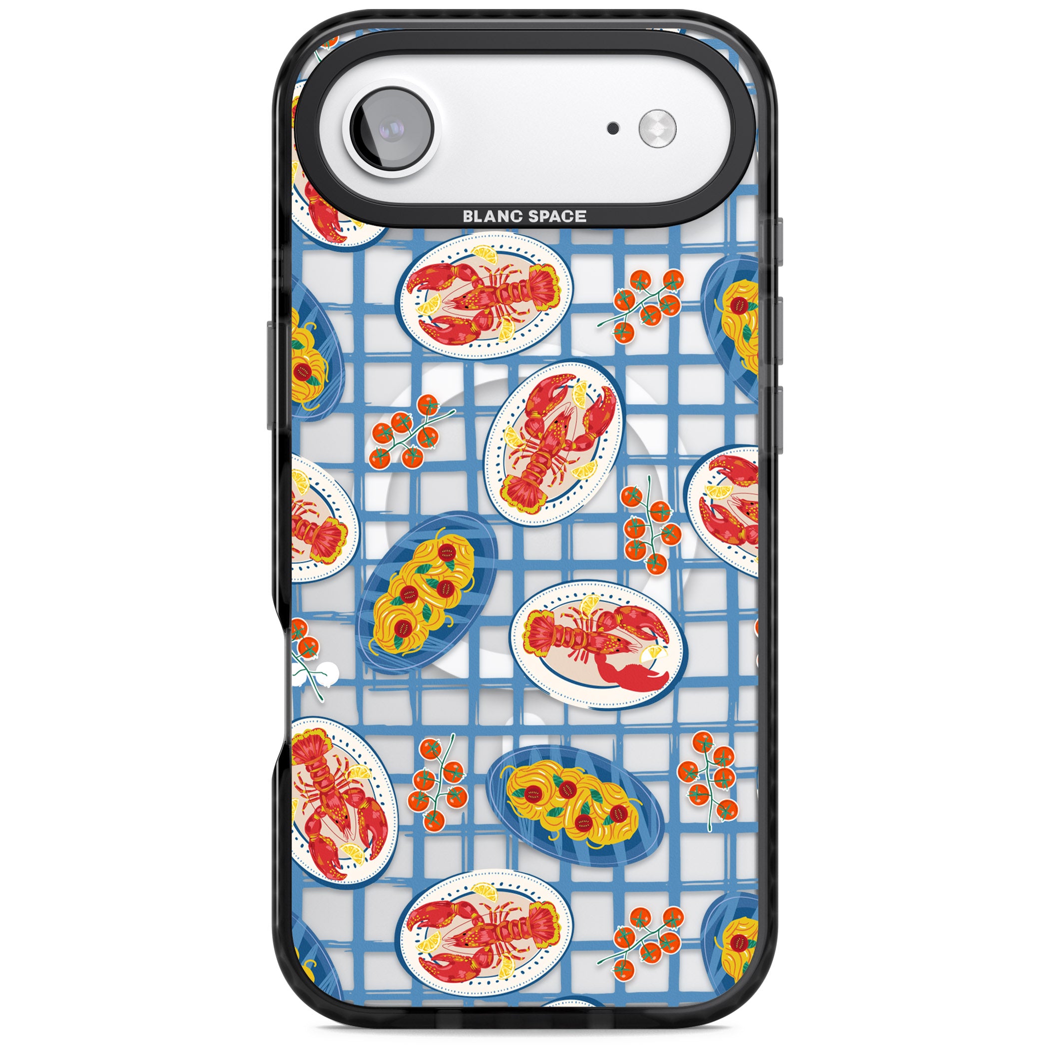 Lobster & Pasta Picnic iPhone 17 Air Impact Pro Black Phone Case