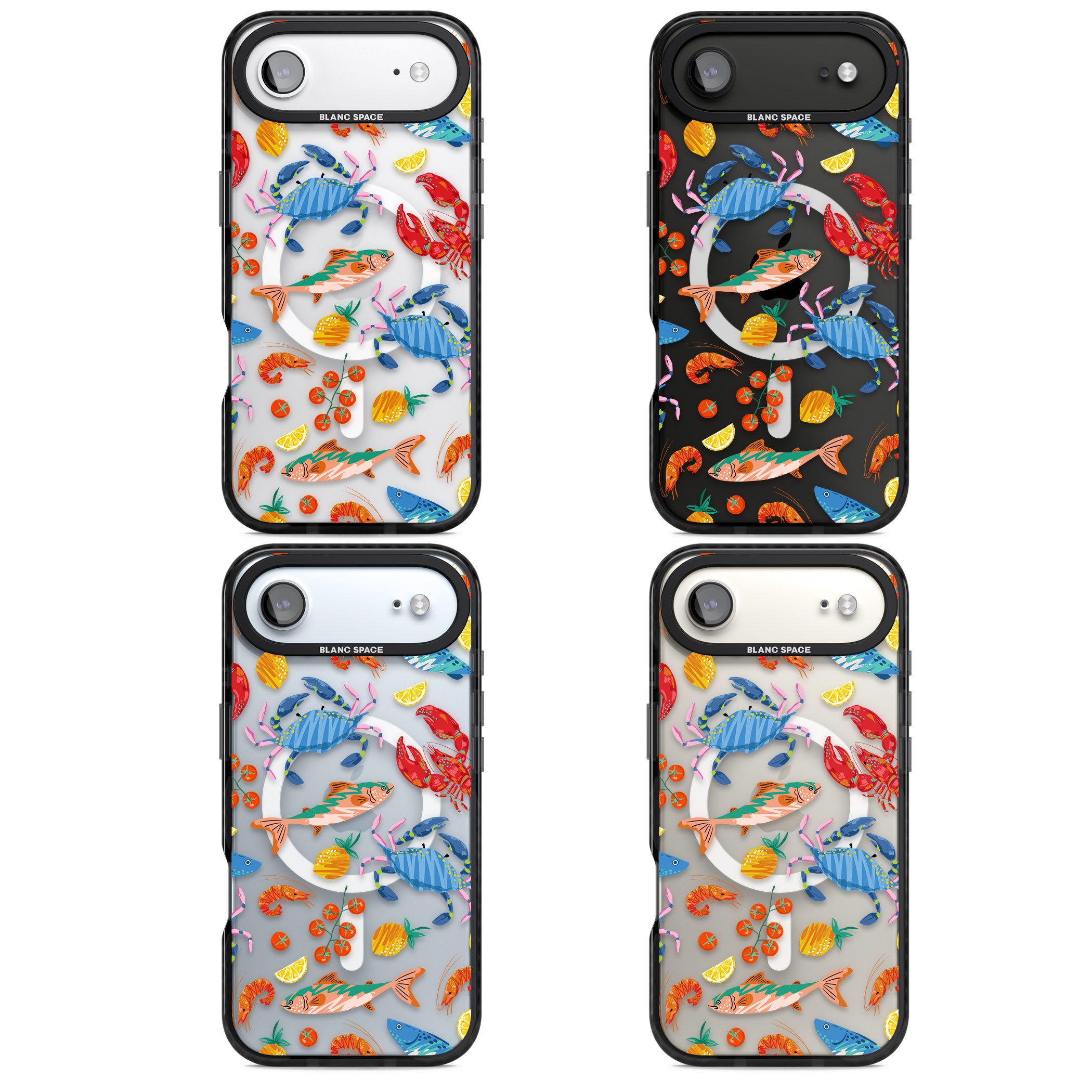 Vibrant Sealife iPhone 17 Air Impact Pro Black Phone Case APT Impact Protection