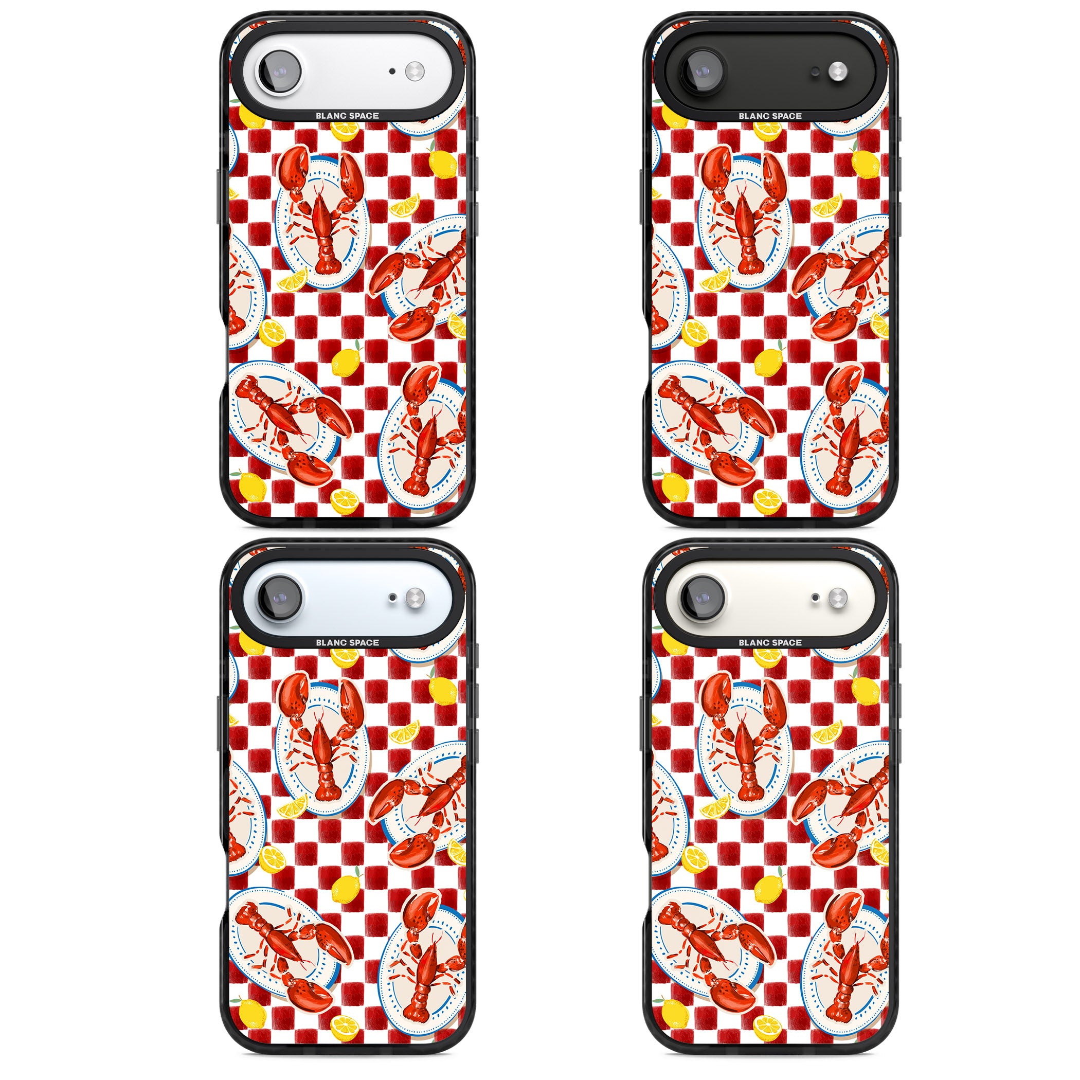 Red Lobster Checkered iPhone 17 Air Impact Pro Black Phone Case APT Impact Protection
