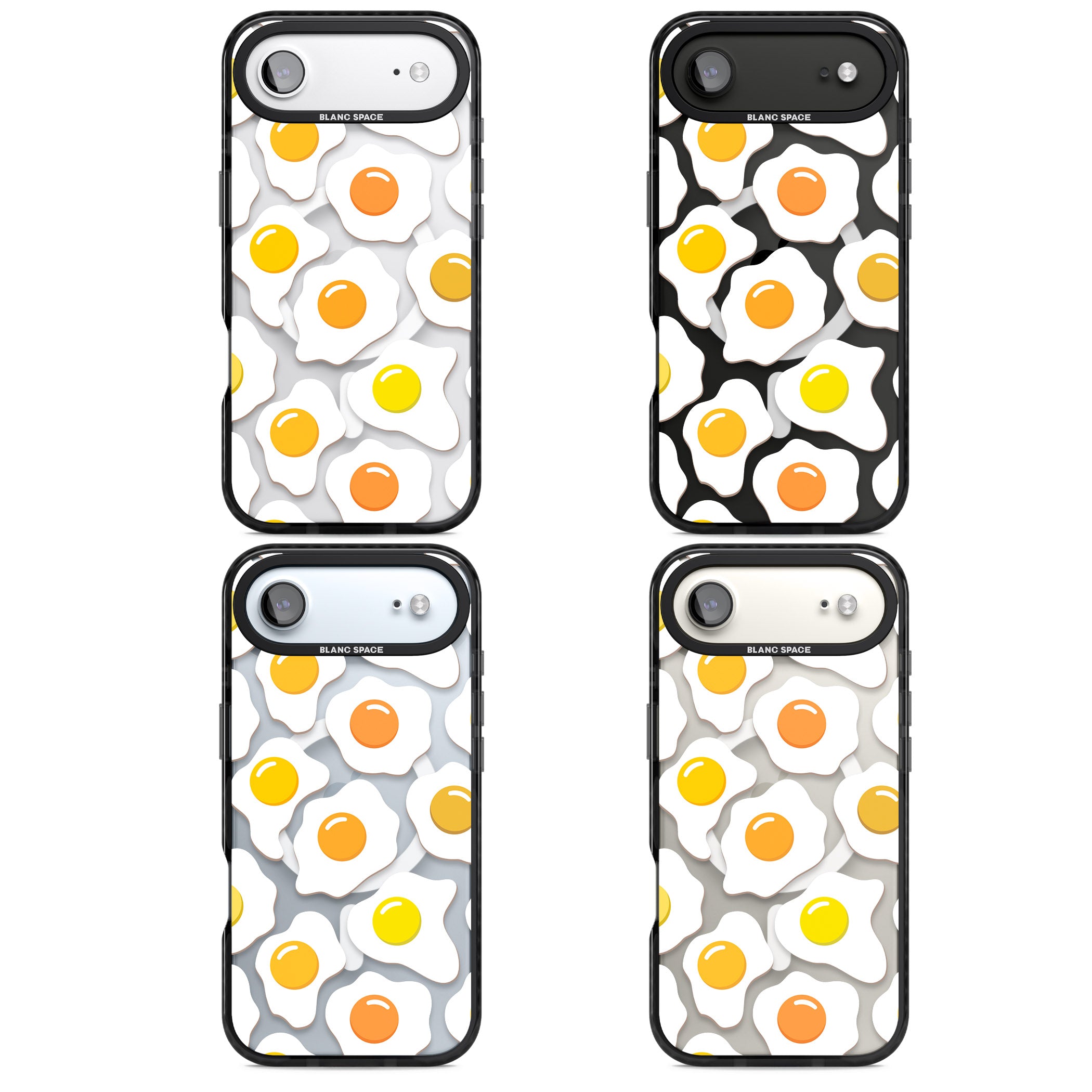Fried Egg Pattern iPhone 17 Air Impact Pro Black Phone Case APT Impact Protection