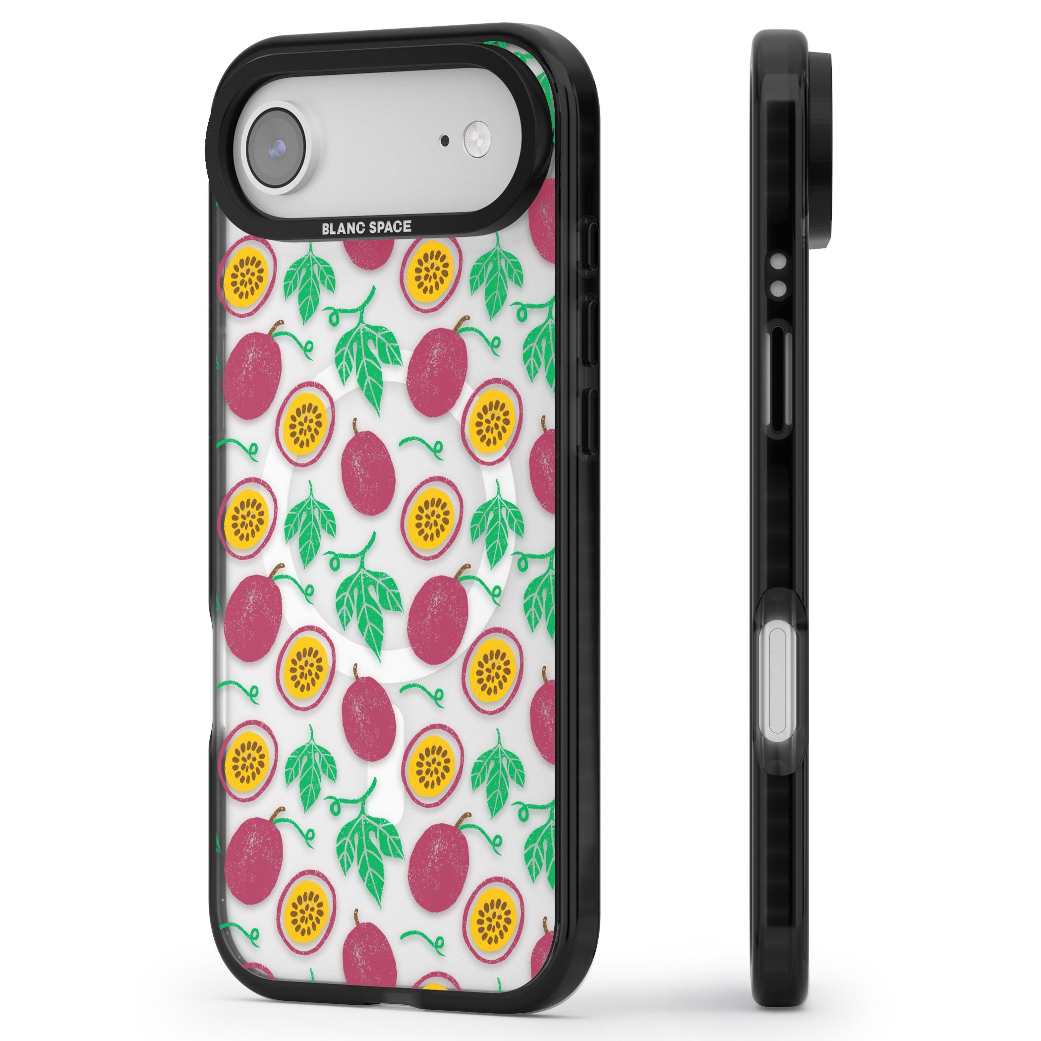 Passion Fruit Paradise iPhone 17 Air Impact Pro Black Phone Case Side Profile