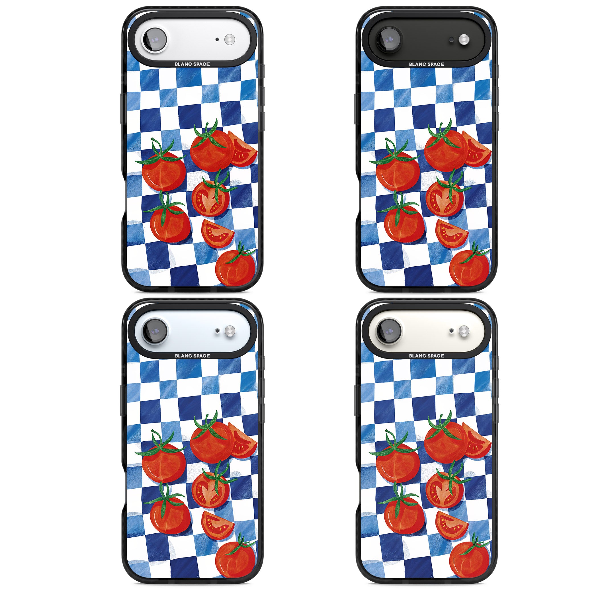 Blue Picnic Blanket & Tomatoes iPhone 17 Air Impact Pro Black Phone Case APT Impact Protection
