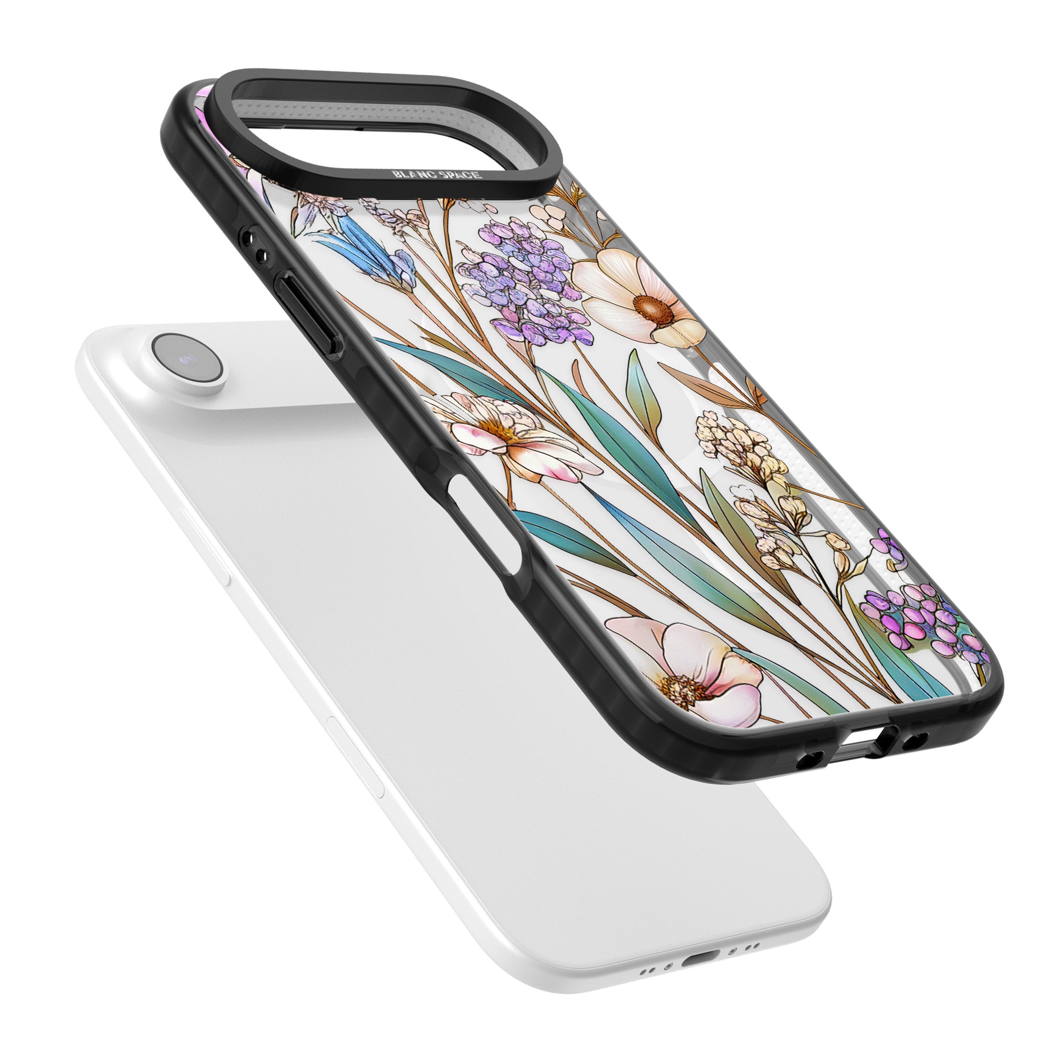Glass Wildflower Mix iPhone 17 Air Impact Pro Black Phone Case Colours