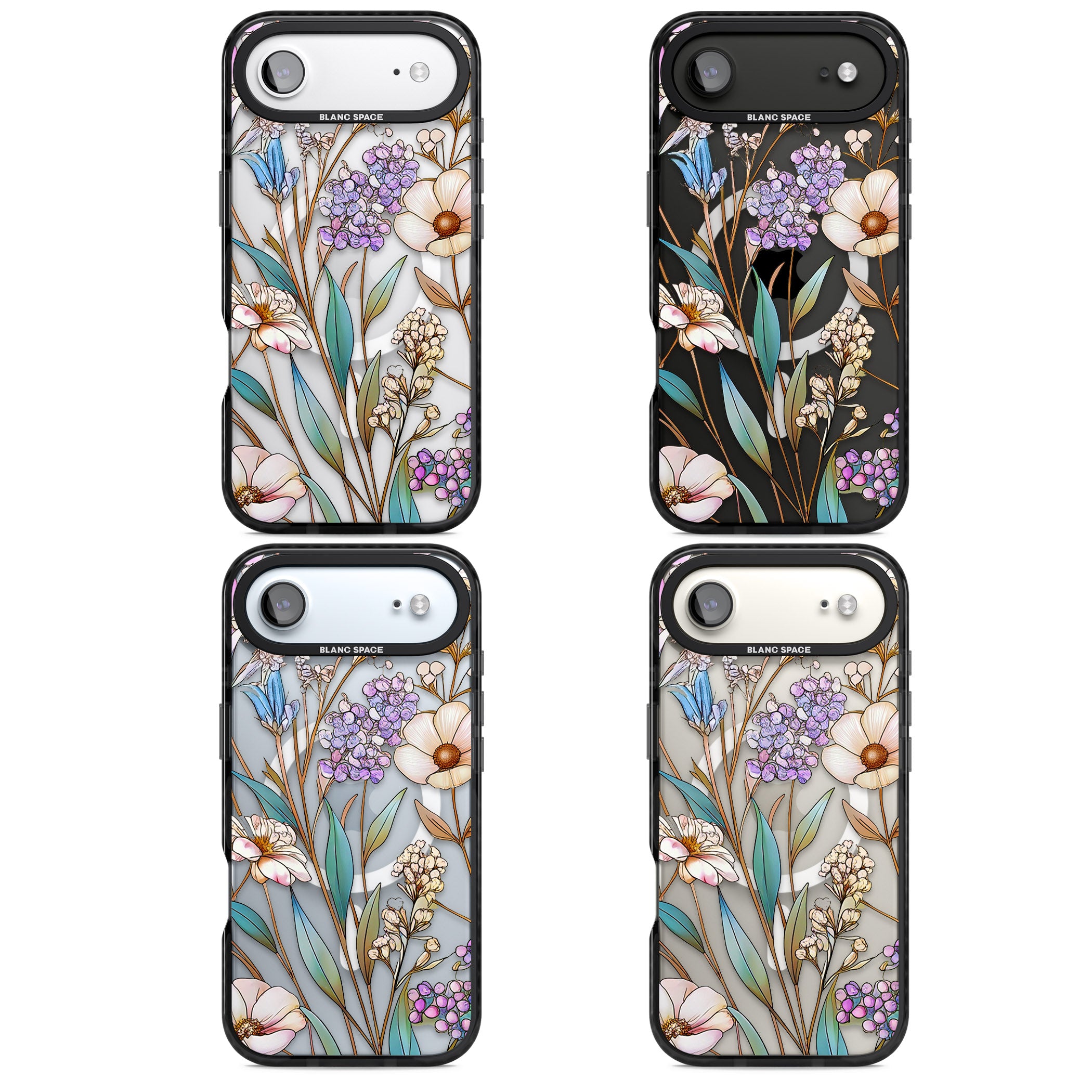 Glass Wildflower Mix iPhone 17 Air Impact Pro Black Phone Case APT Impact Protection