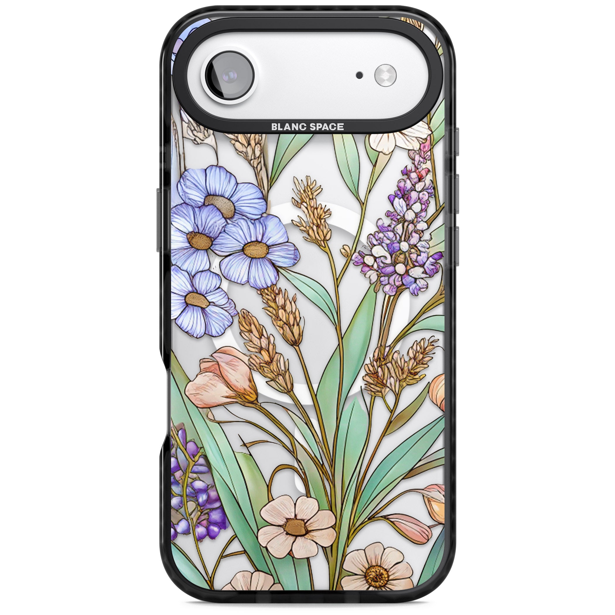 Glass Lavenders & Daisies iPhone 17 Air Impact Pro Black Phone Case